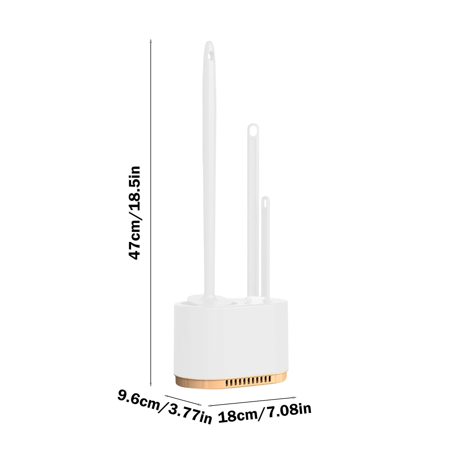 sgcylowq Toilet Plunger and Bowl Brush Combo Set with Caddy (White, 17 in) w7x1z