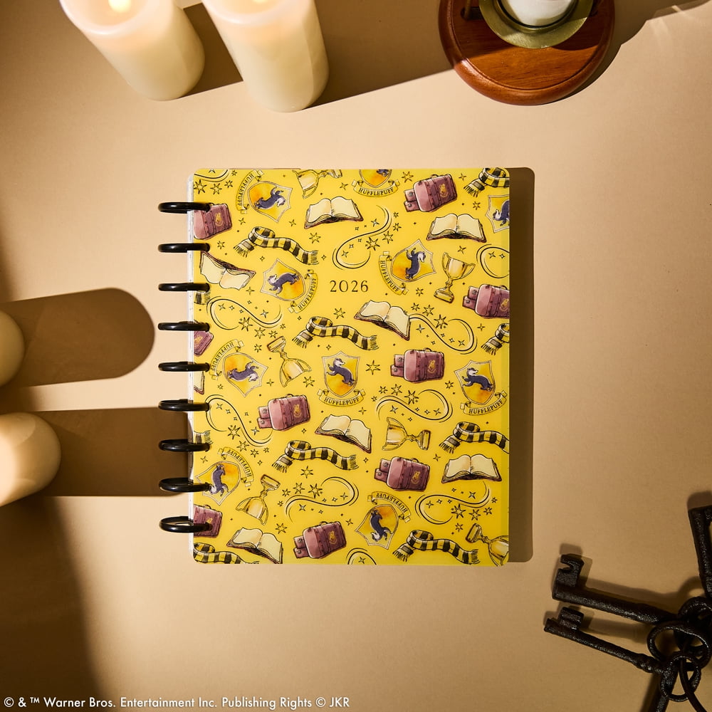 Happy Planner Harry Potter Hufflepuff 2026 15-Month Classic Vertical Planner (Yellow, 7 in x 9.25 in) 2ccxa