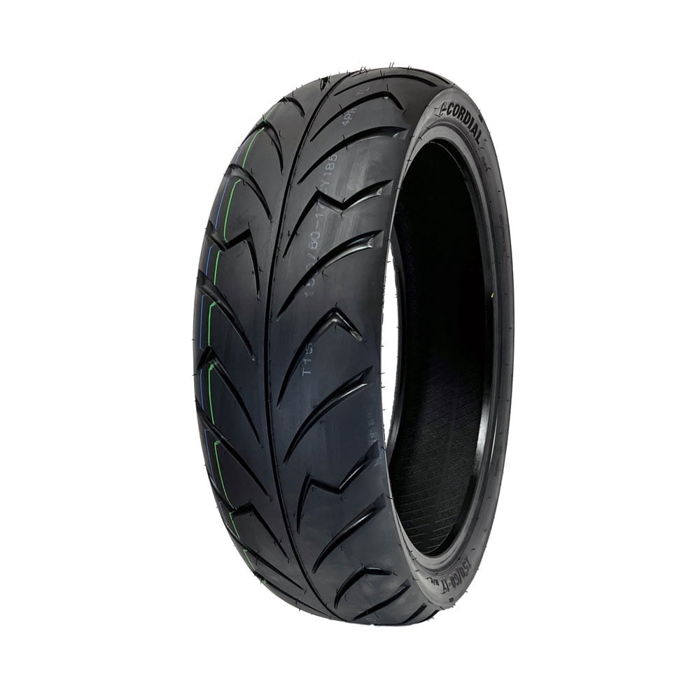 Cordial Motorcycle Rear Tire 150/60-17 Street Tread Pattern for Cruiser Touring (Black, 150/60-17) fh4nf