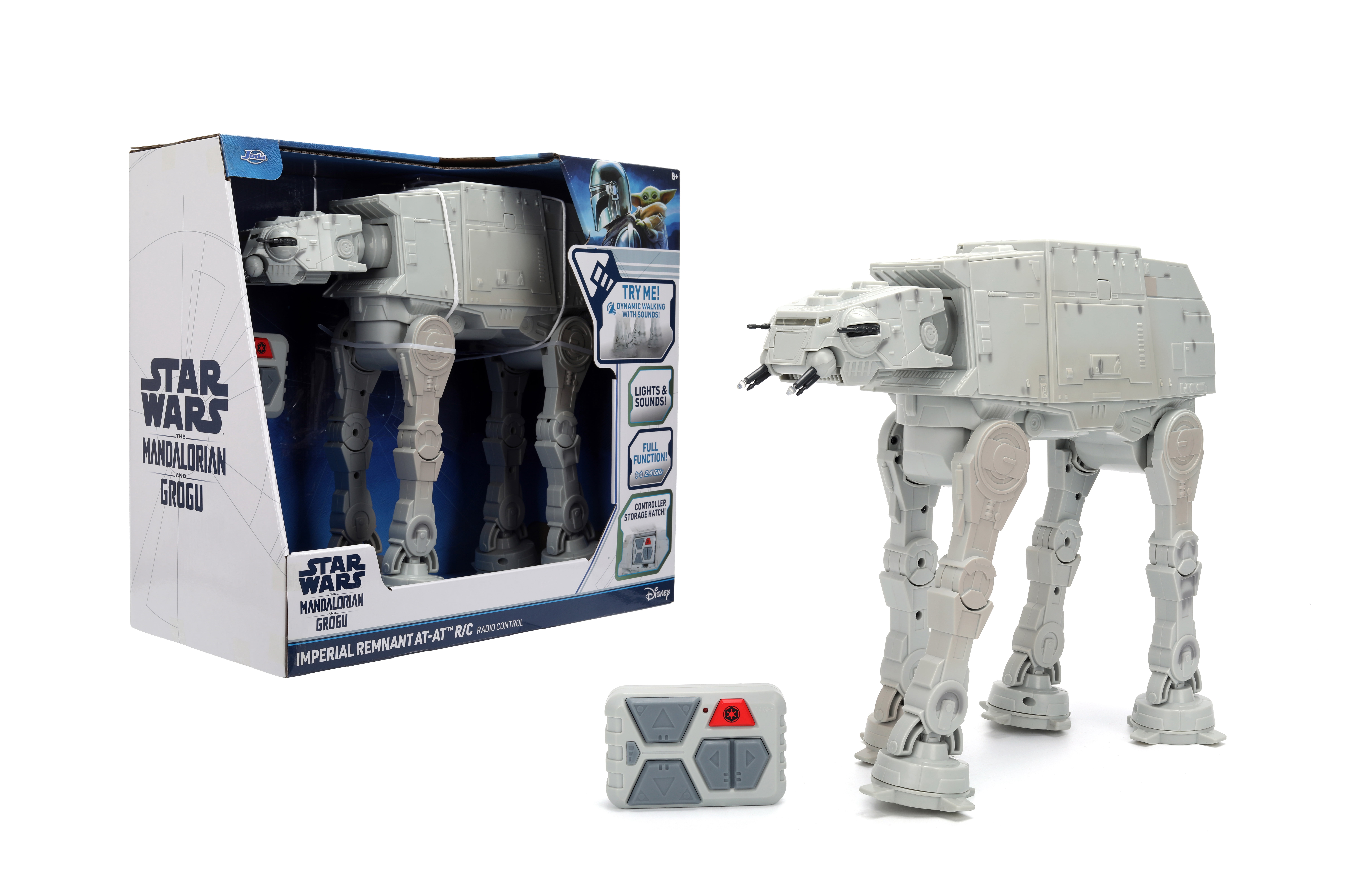 Star Wars Jada Toys AT-AT Walker Remote Control Vehicle with Lights and Sounds (Grey, 13 in) 0zz6i