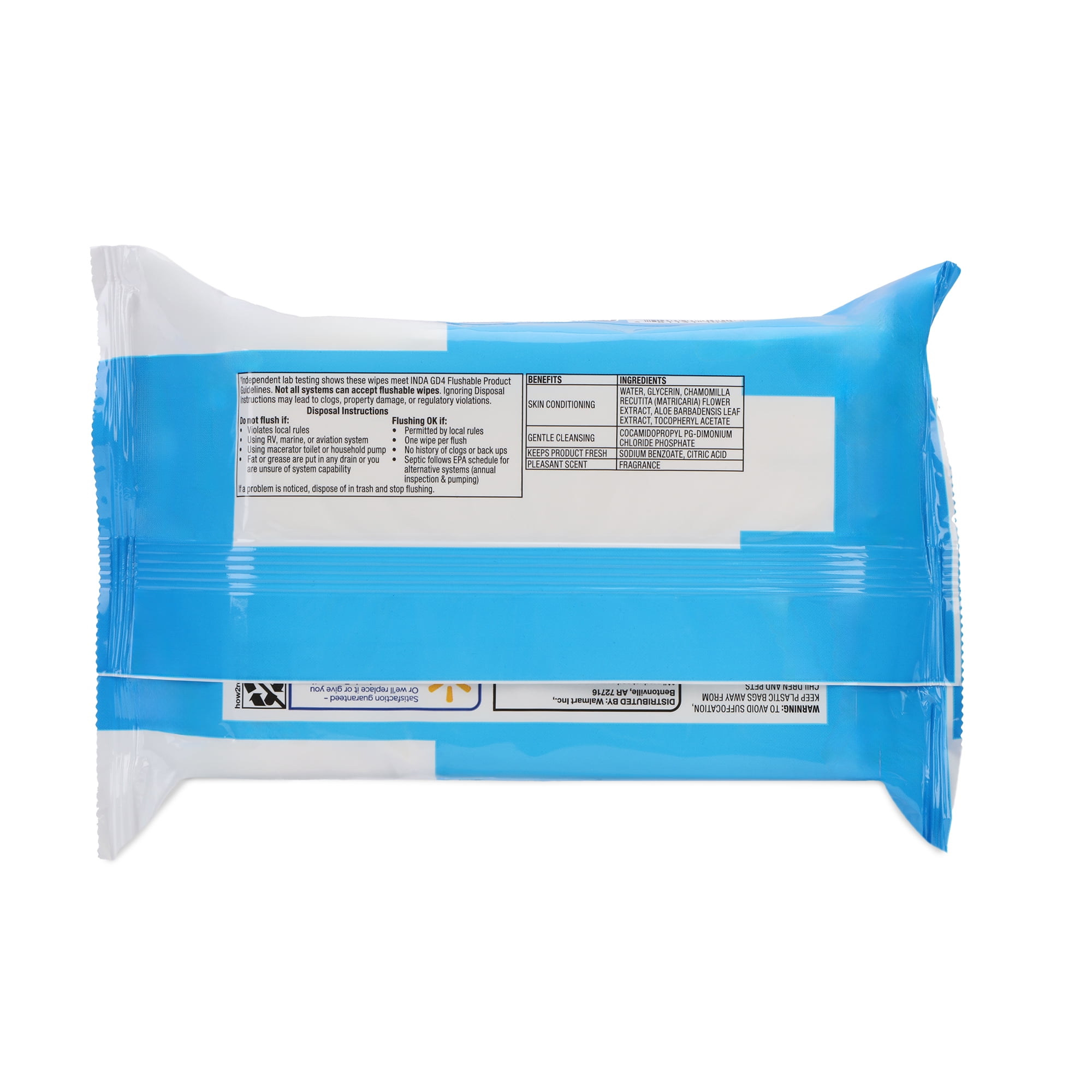 Equate Flushable Wet Wipes, Hypoallergenic Fresh Scent Cleansing Cloths (5 Pack, 240 Wipes Total) b6yvi