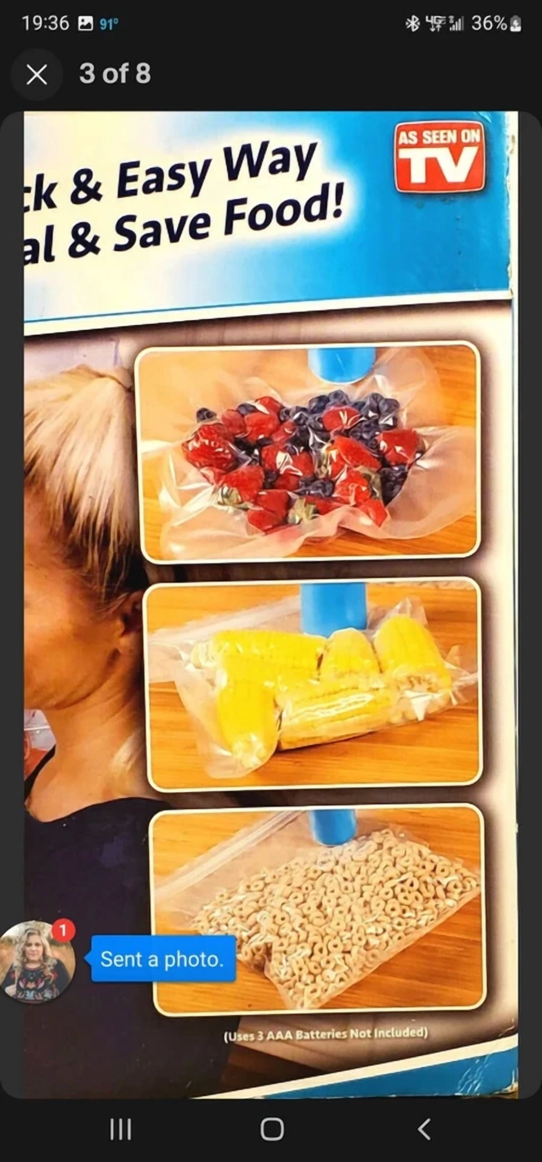 Knack Vacuum Food Sealer System with Reusable Storage Bags (4 Quart and 2 Gallon Bags) awppz
