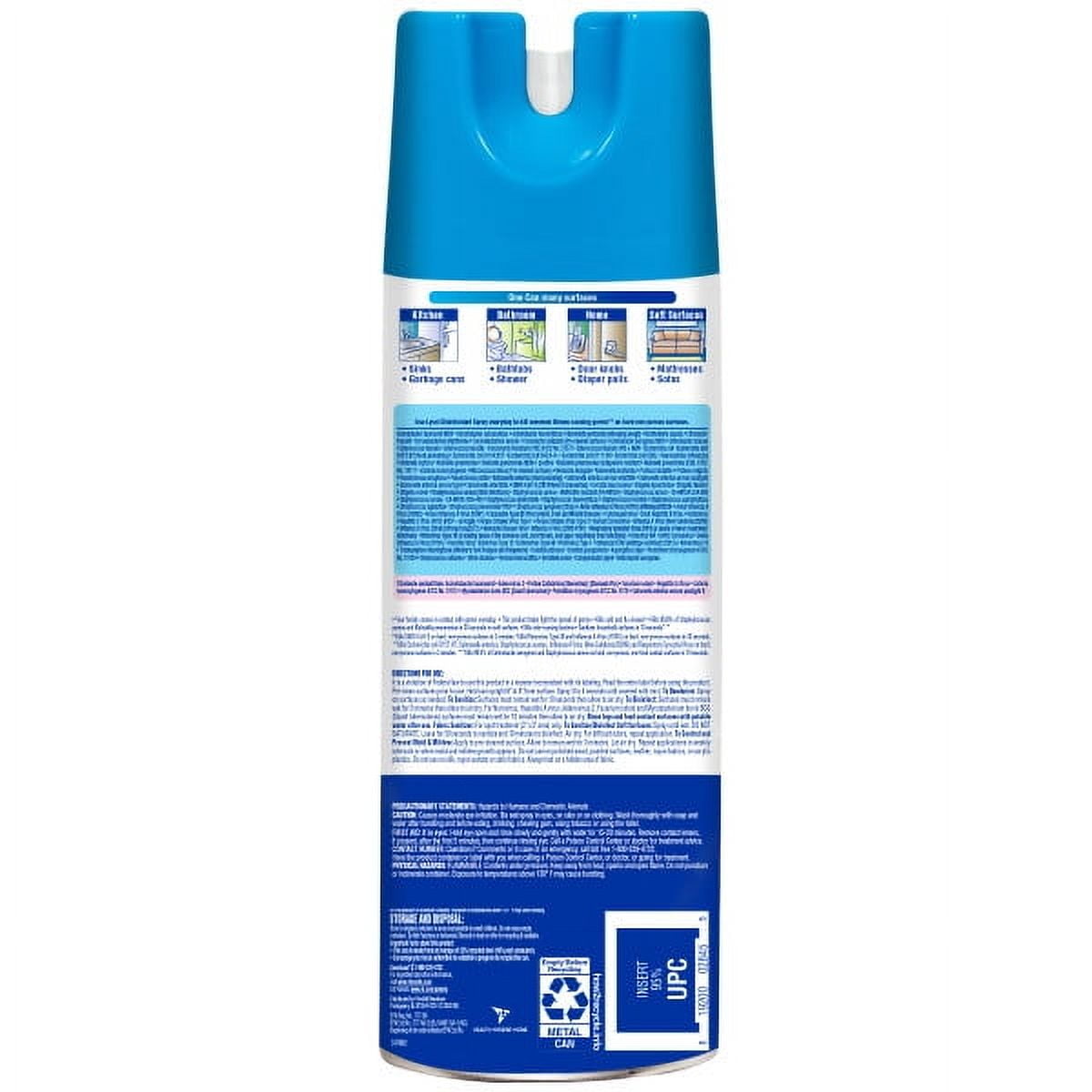 Lysol Disinfectant Spray, Spring Waterfall Scent, Multi-Surface Sanitizer (6 Pack, 19 oz) cxepl