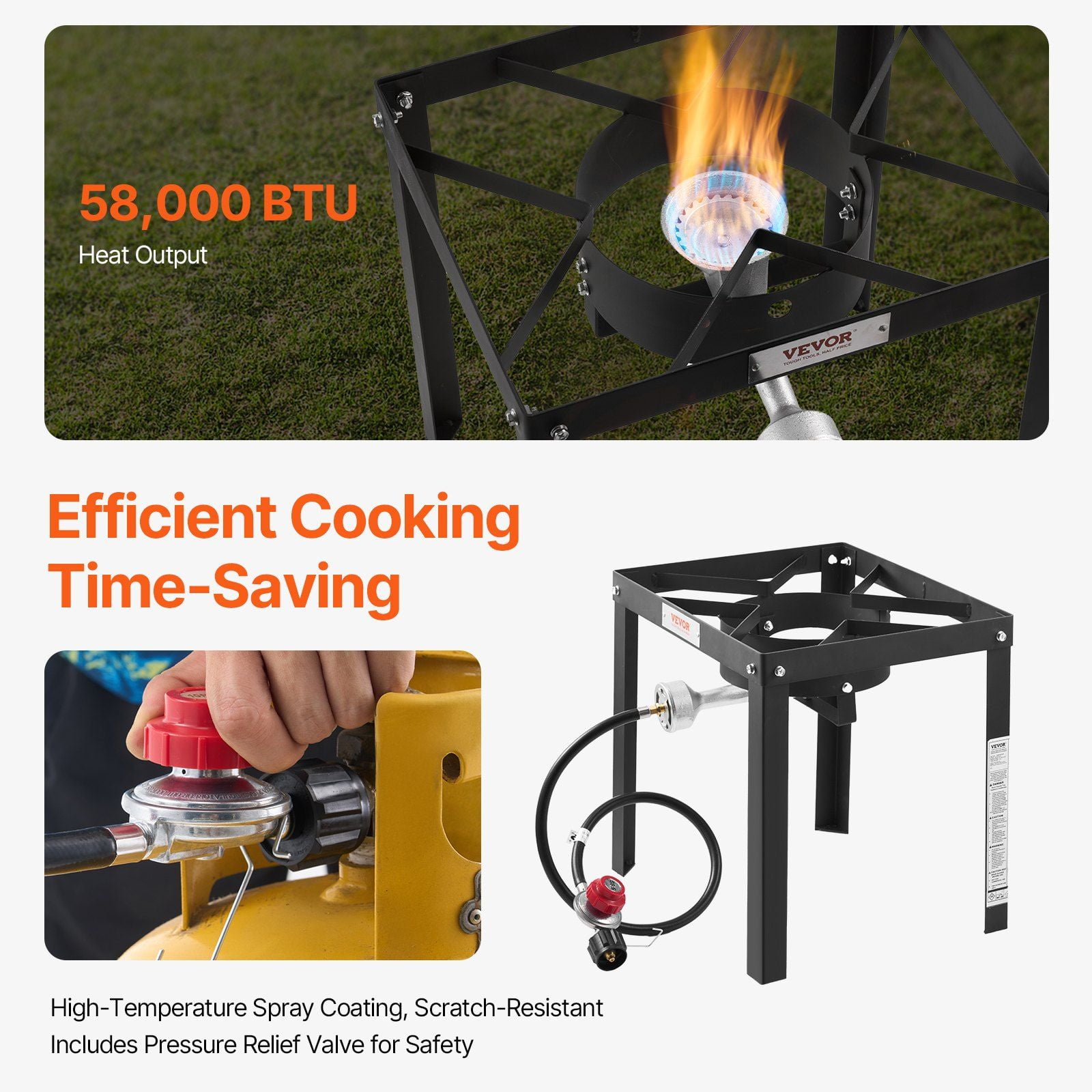 Outdoor Propane Deep Fryer Kit with 2 Baskets (18 Qt) 1p5ka - Image 6