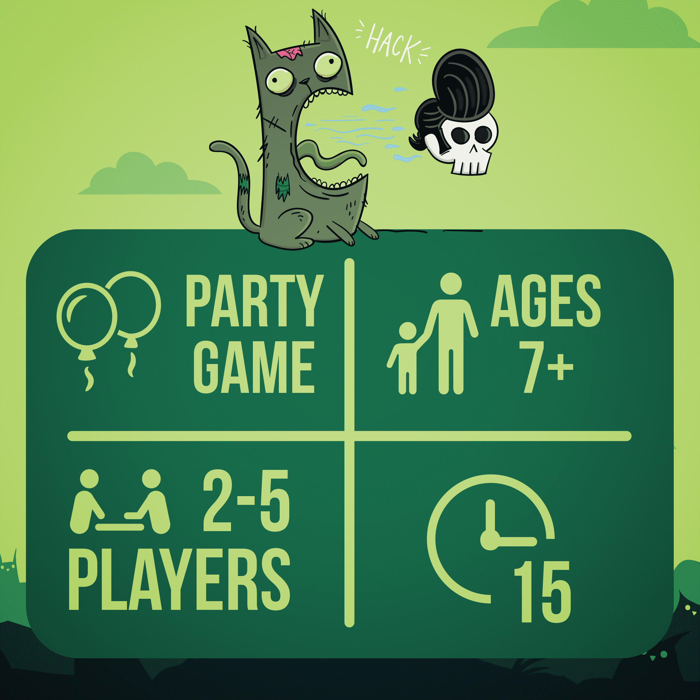 Exploding Kittens Zombie Kittens Party Game (Card Game, 61 Cards) orfjg