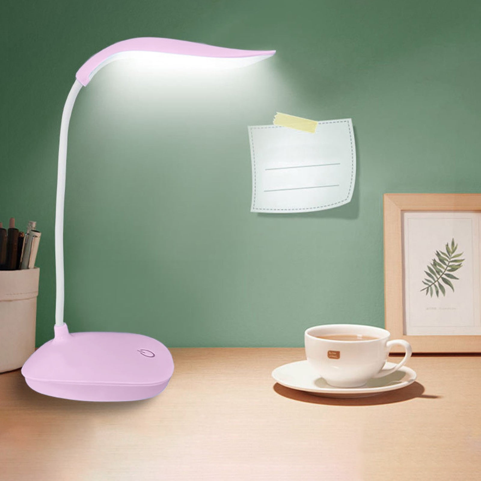 Miogawg Cordless LED Desk Lamp, Rechargeable Portable Table Light with Touch Control (Pink, 1 Pack) 5up42