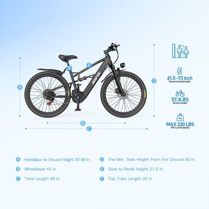 Unibike 26 in Electric Mountain Bike for Adults, 400W Brushless Motor E-Bike, Off-Road Commuter (Gray, 26 in) txg0k