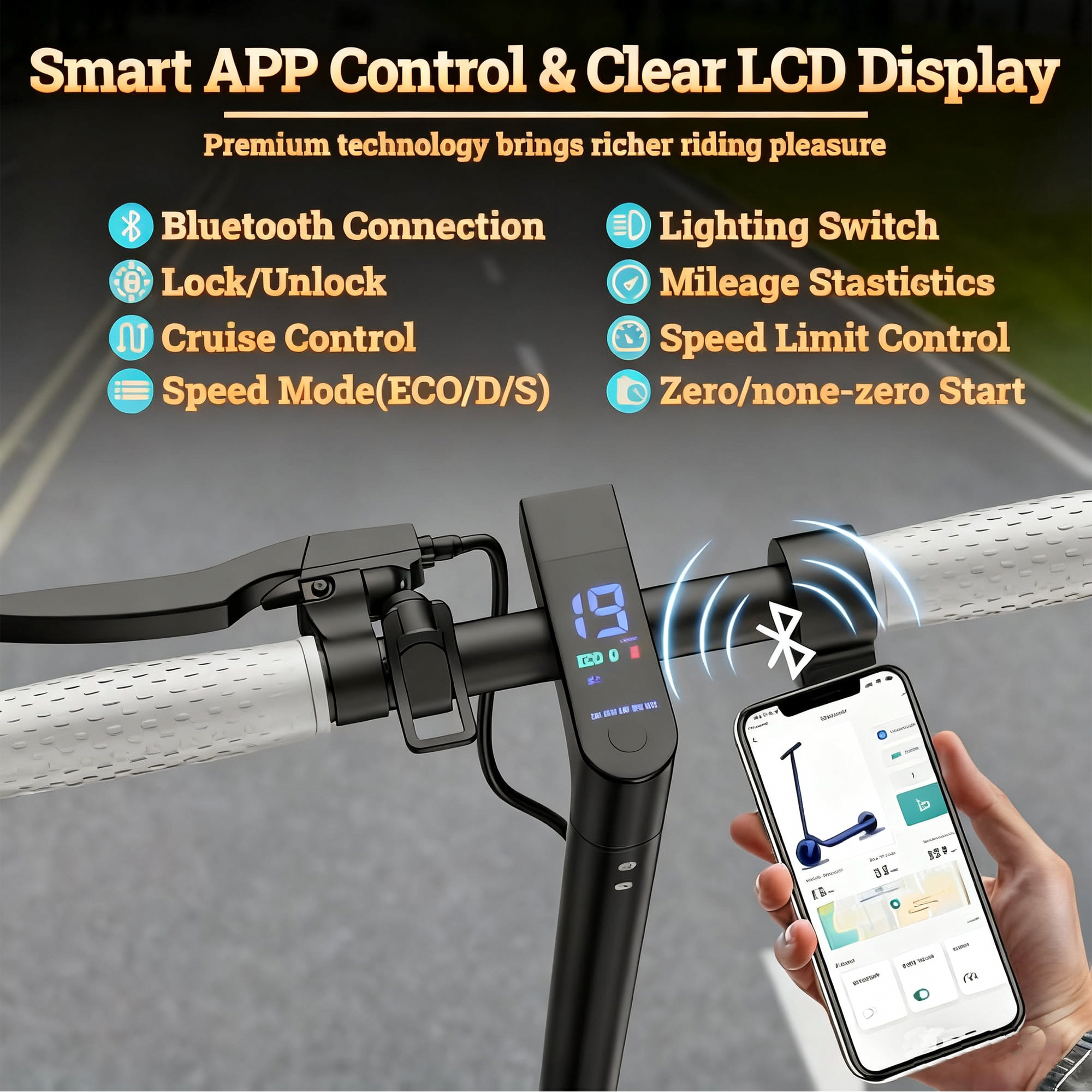 Joyhis J078L Electric Scooter for Adults, Portable Foldable Commuter with App Control and Dual Braking System (Grey, 8.5 in Tires) s46o4