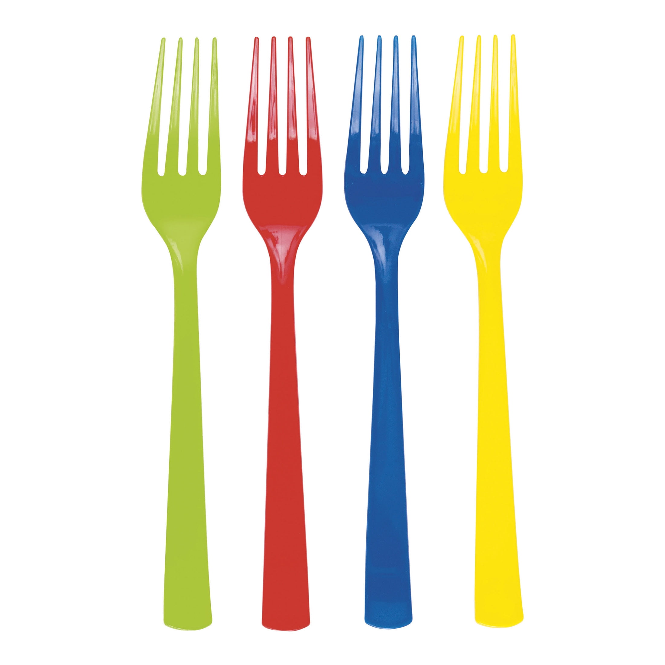 Way To Celebrate Disposable Cutlery Set, Party Supplies for Birthday and Events (Assorted Colors, 24 Pieces) 6eu68