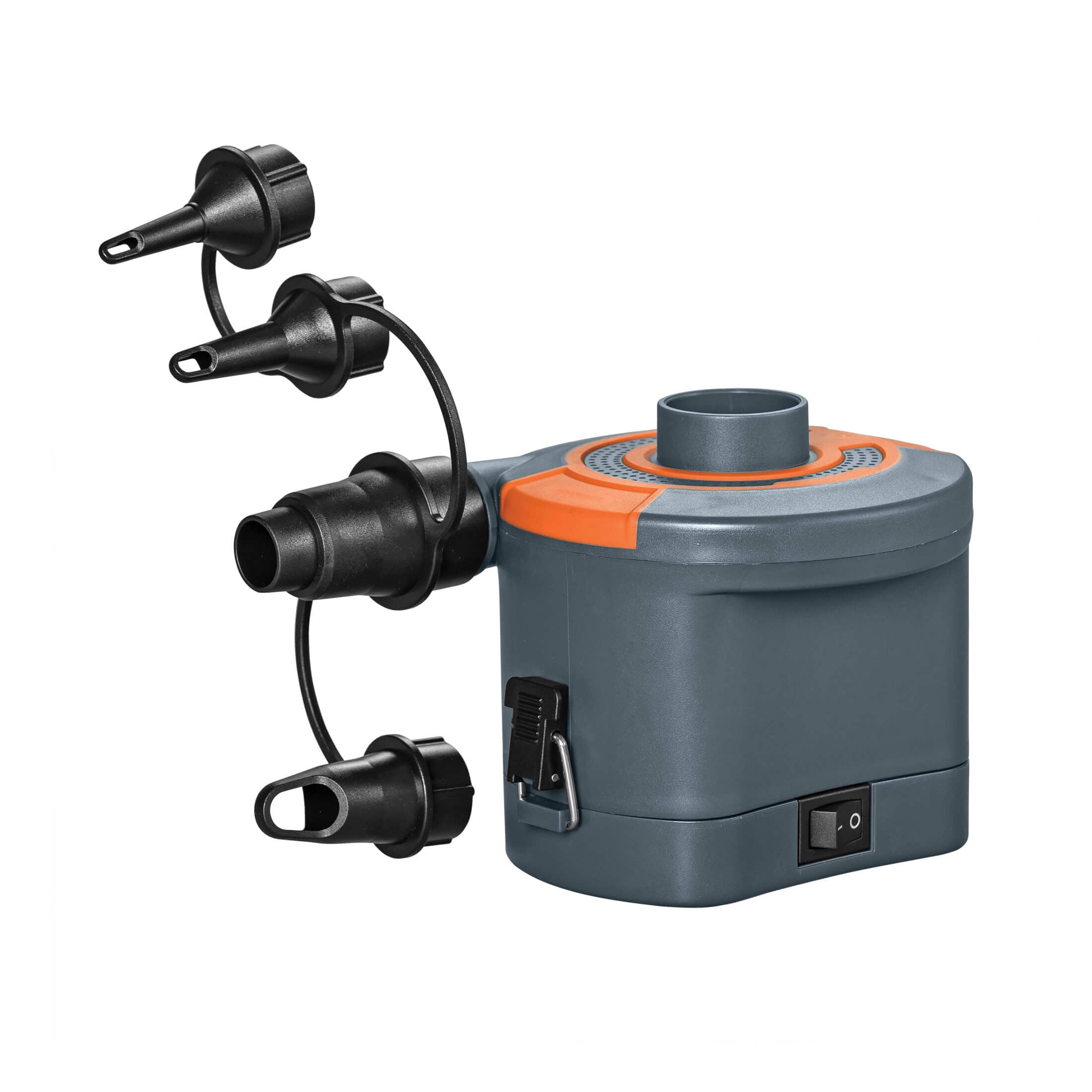 Ozark Trail Battery-Powered Electric Air Pump for Inflatables (Orange/Gray, 4.84 in x 4.17 in x 4.06 in) rbgyp