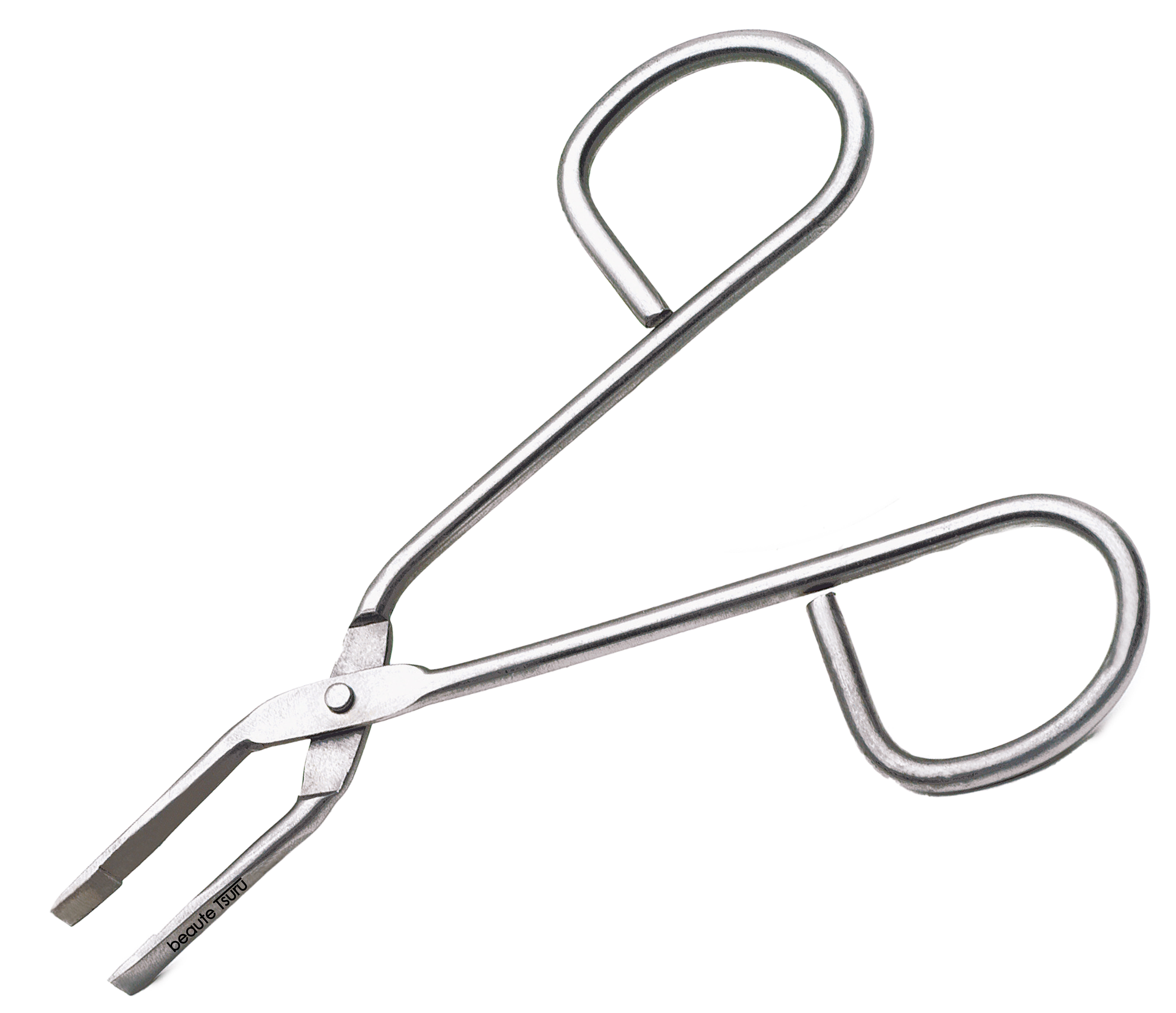 beaute Tsuru Professional Scissor Handle Tweezer for Eyebrow Shaping and Hair Removal (Silver, 4 in) za5fh