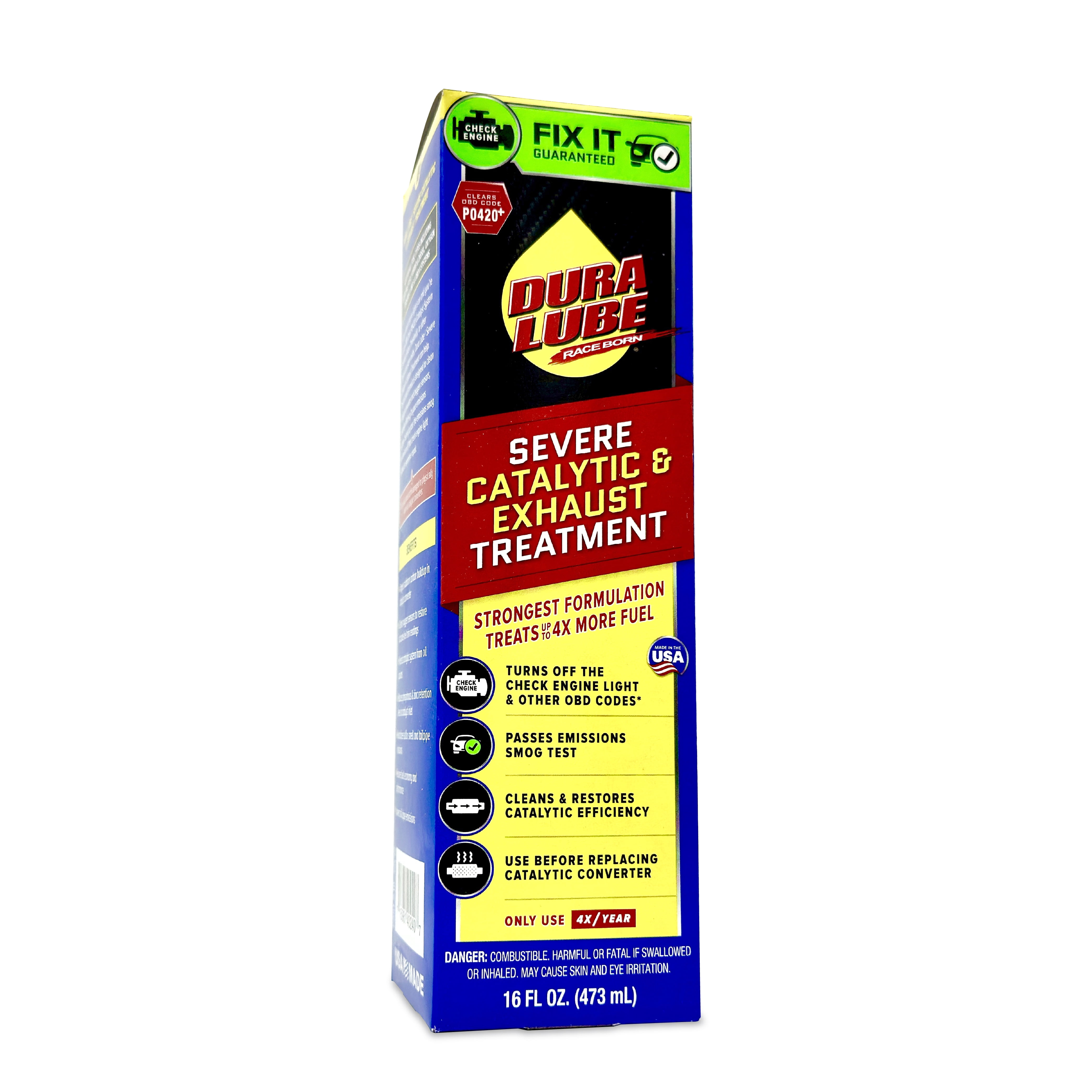 Dura Lube Catalytic & Exhaust System Treatment Emissions Additive Converter Cleaner (16 fl oz) ftgy3