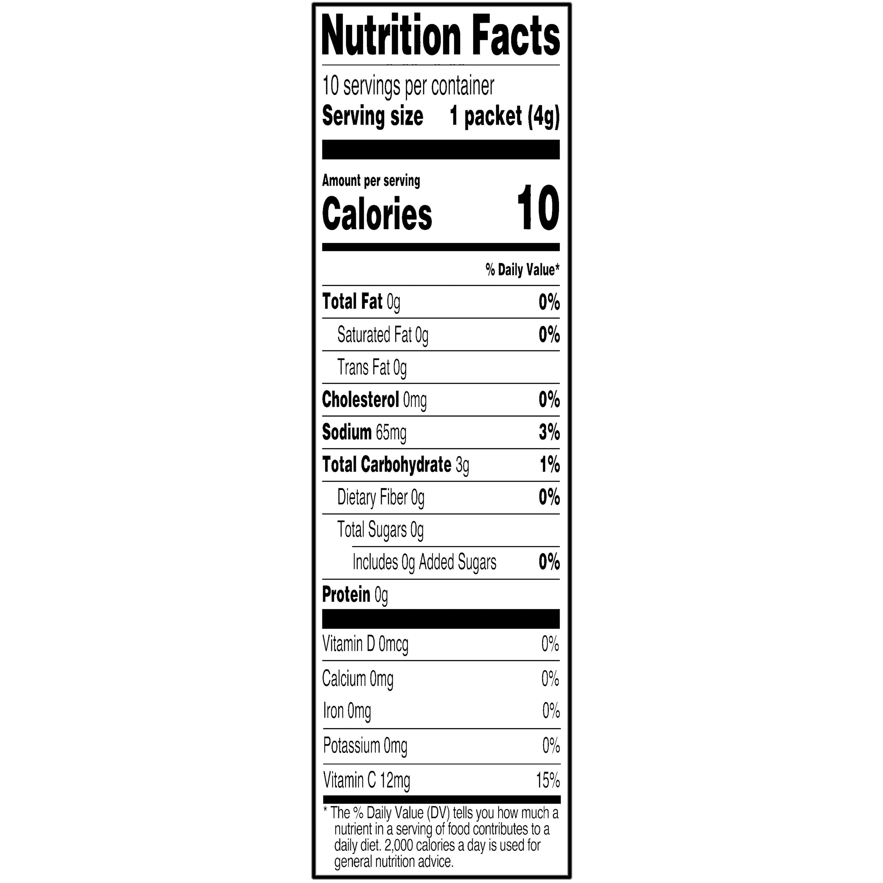 Great Value Sugar-Free Lemonade Drink Mix Packets (10 Count, 1.4 oz Total) xk1dm