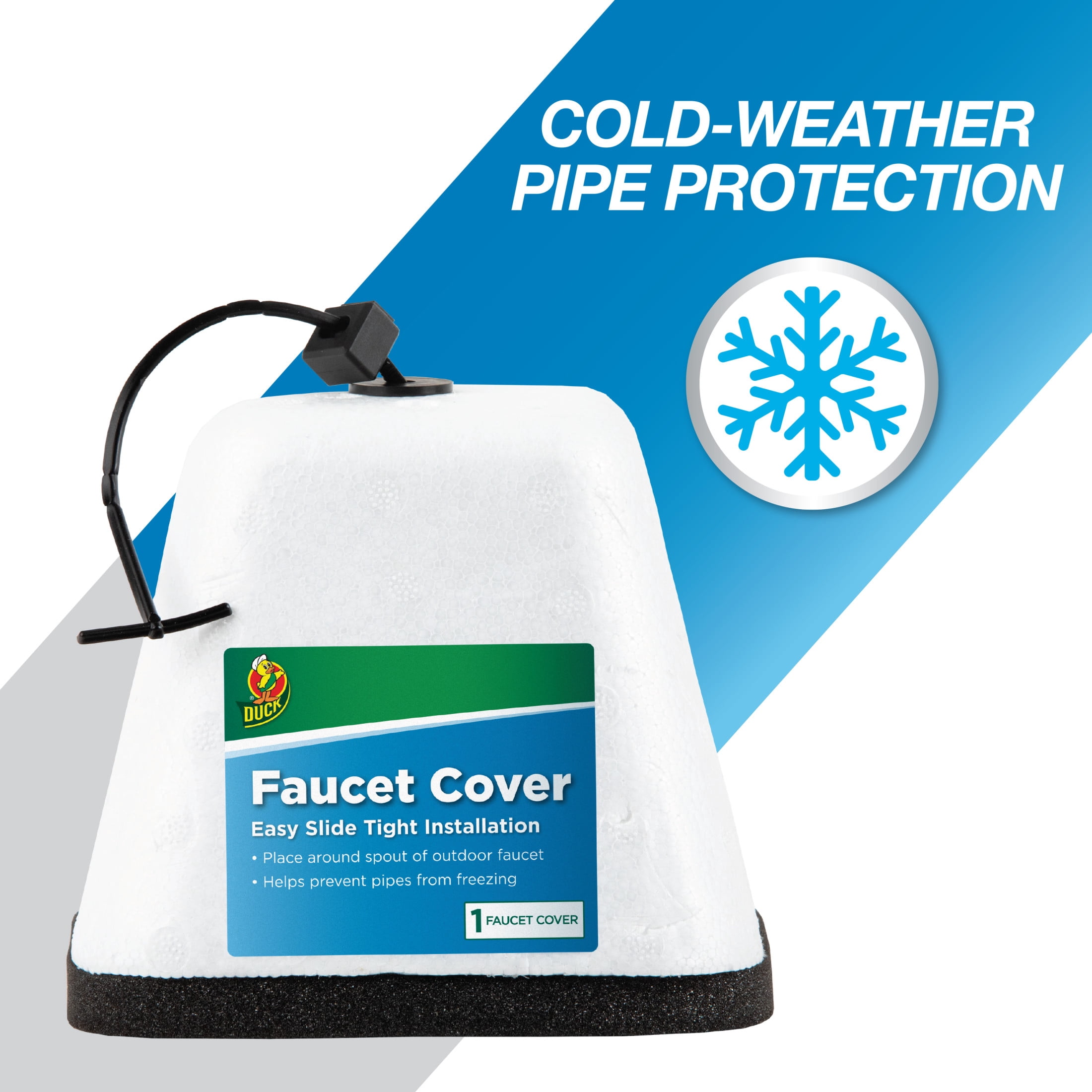 Duck Brand Outdoor Foam Faucet Cover (White, 5.25 in x 6.5 in x 5.25 in) govvl