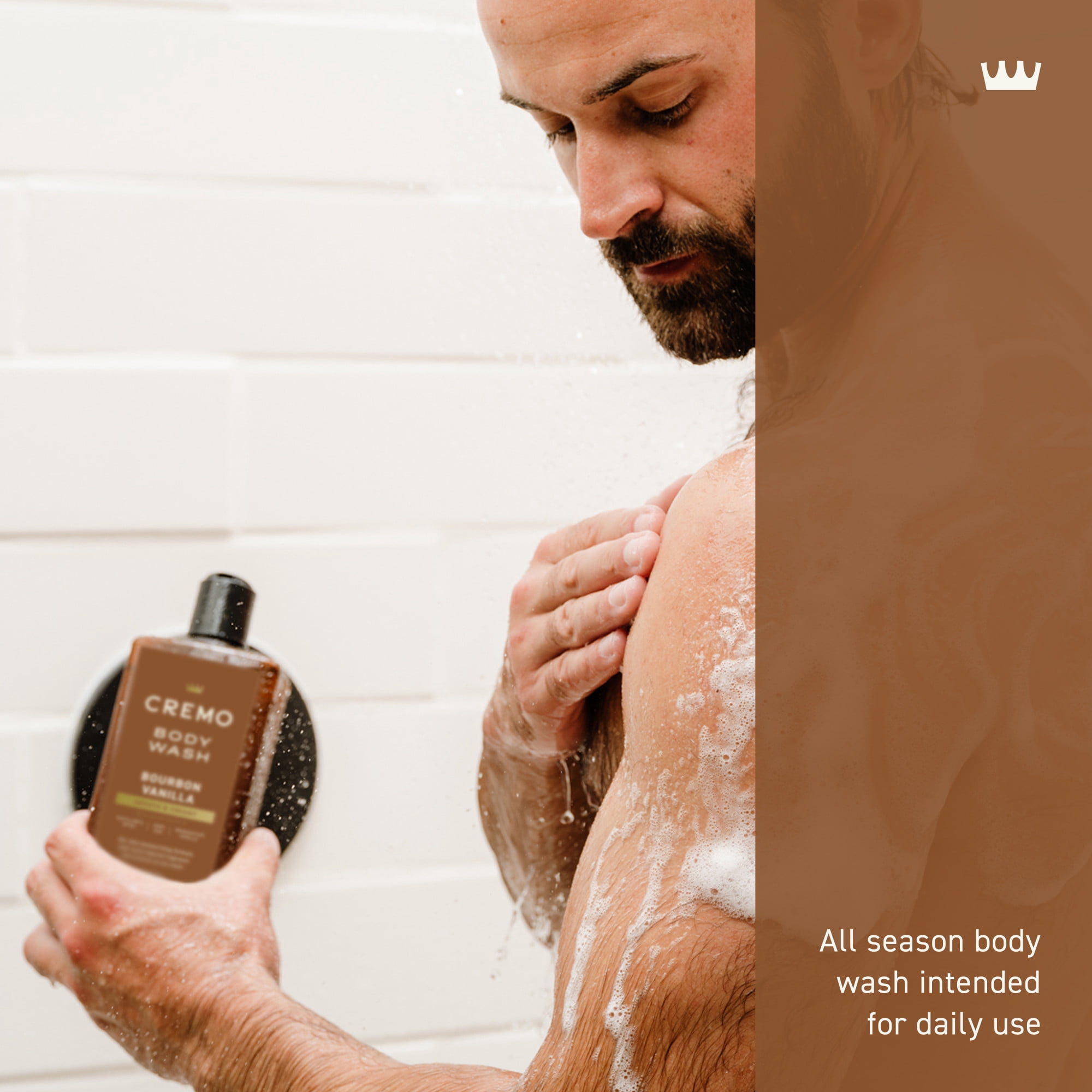 Cremo Men's Body Wash, Bourbon Vanilla, Moisturizing Formula (16 fl oz) l5t2j