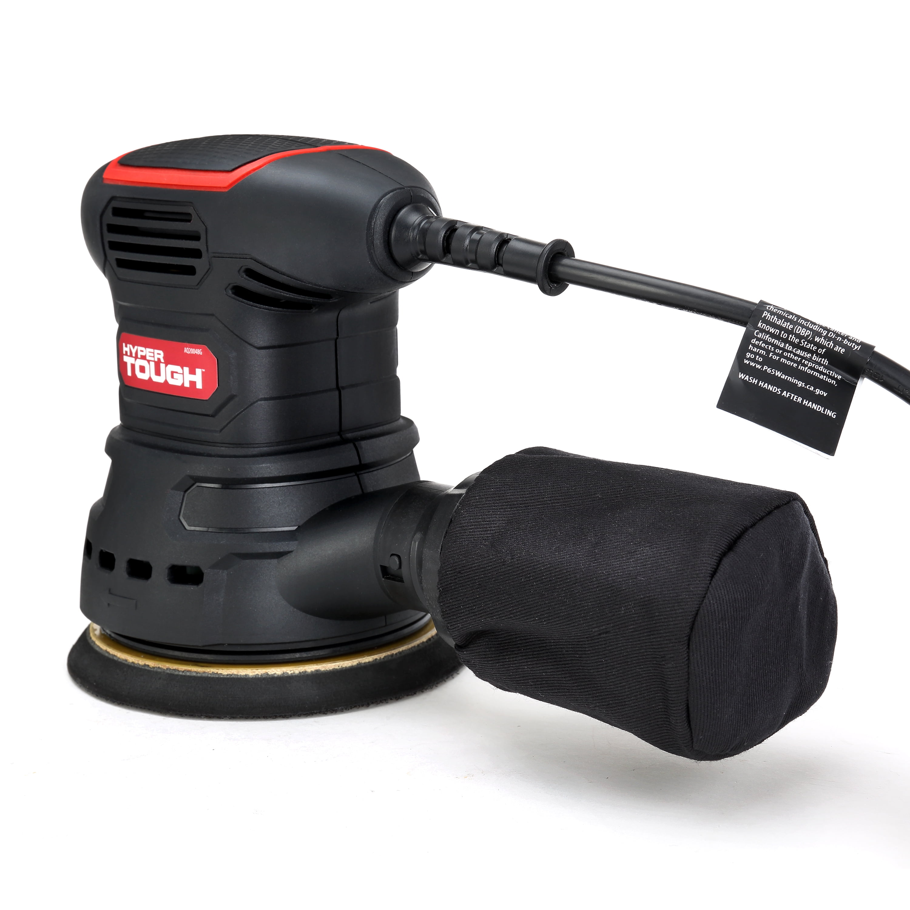 Hyper Tough 2.5 Amp Corded 5 inch Orbital Sander with Dust Collection System and Sanding Sheets (5 in) hva7x