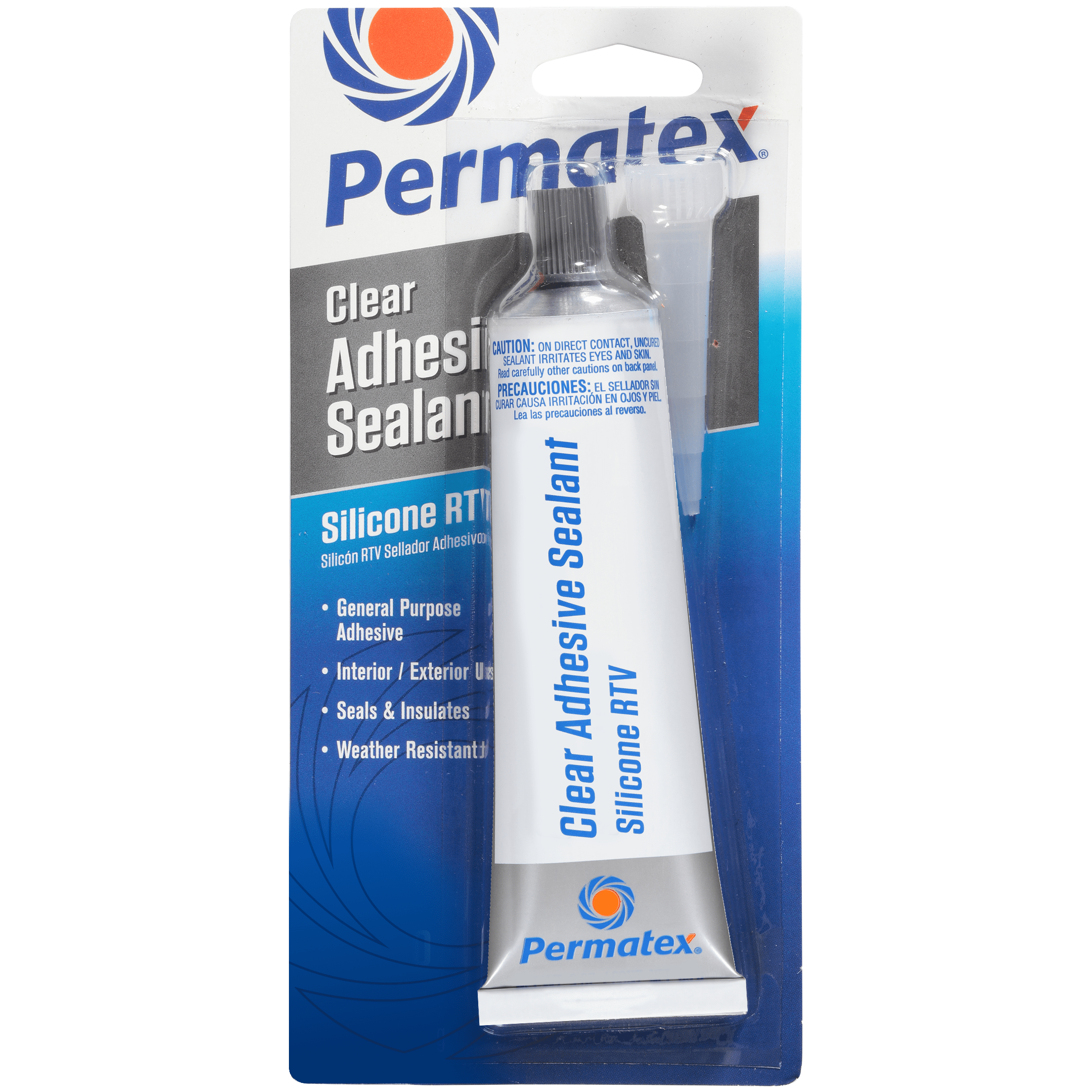 Permatex 75151 Clear RTV Silicone Adhesive Sealant (Clear, 3 oz) dp5d7