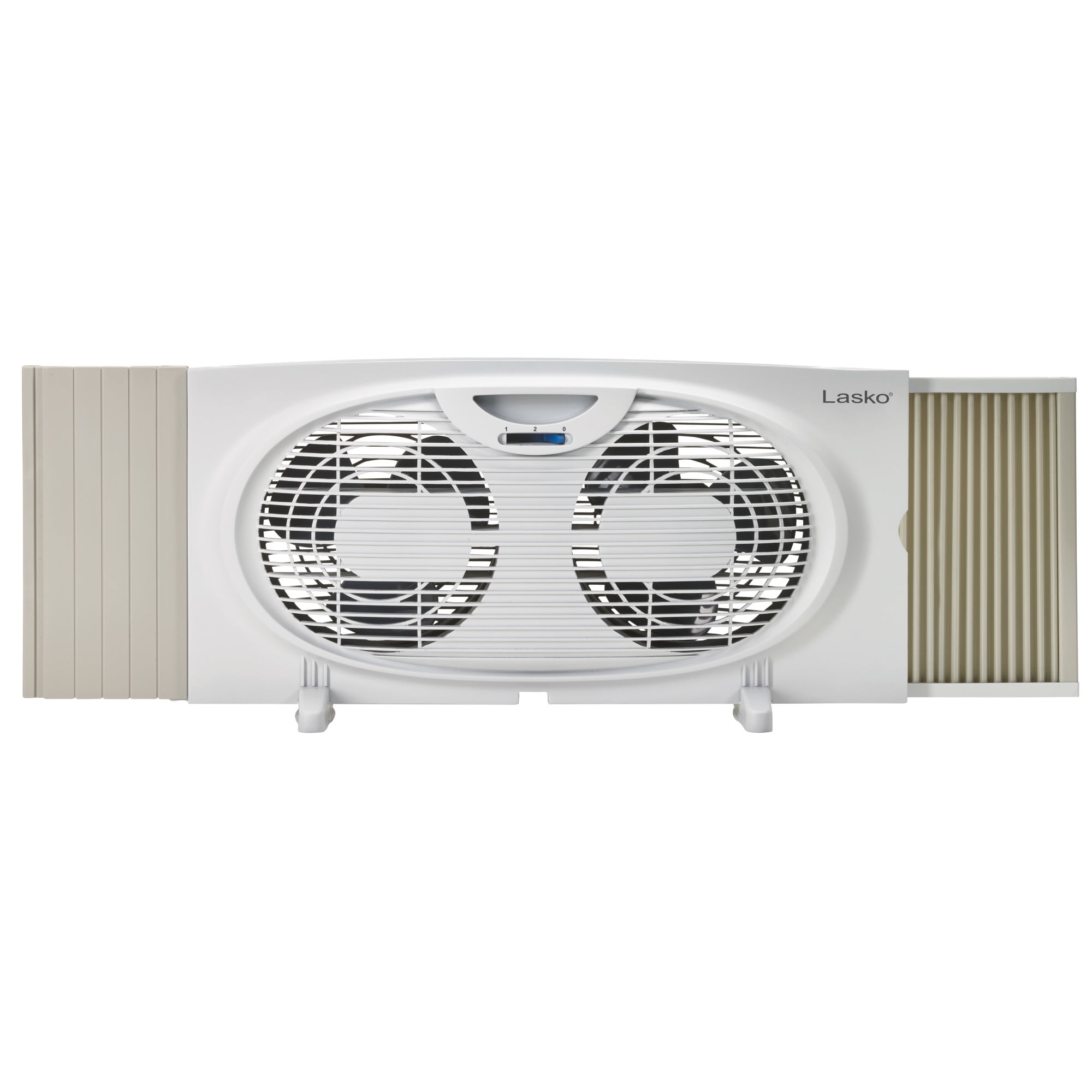 Lasko 10 in. 2-Speed Twin Window Fan with Expanding Side Panels (White, 10 in.) lk9x2