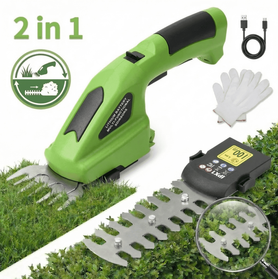 GASKY 2-in-1 Cordless Grass Shear and Hedge Trimmer (Green, 1.53 lb) cyzj5