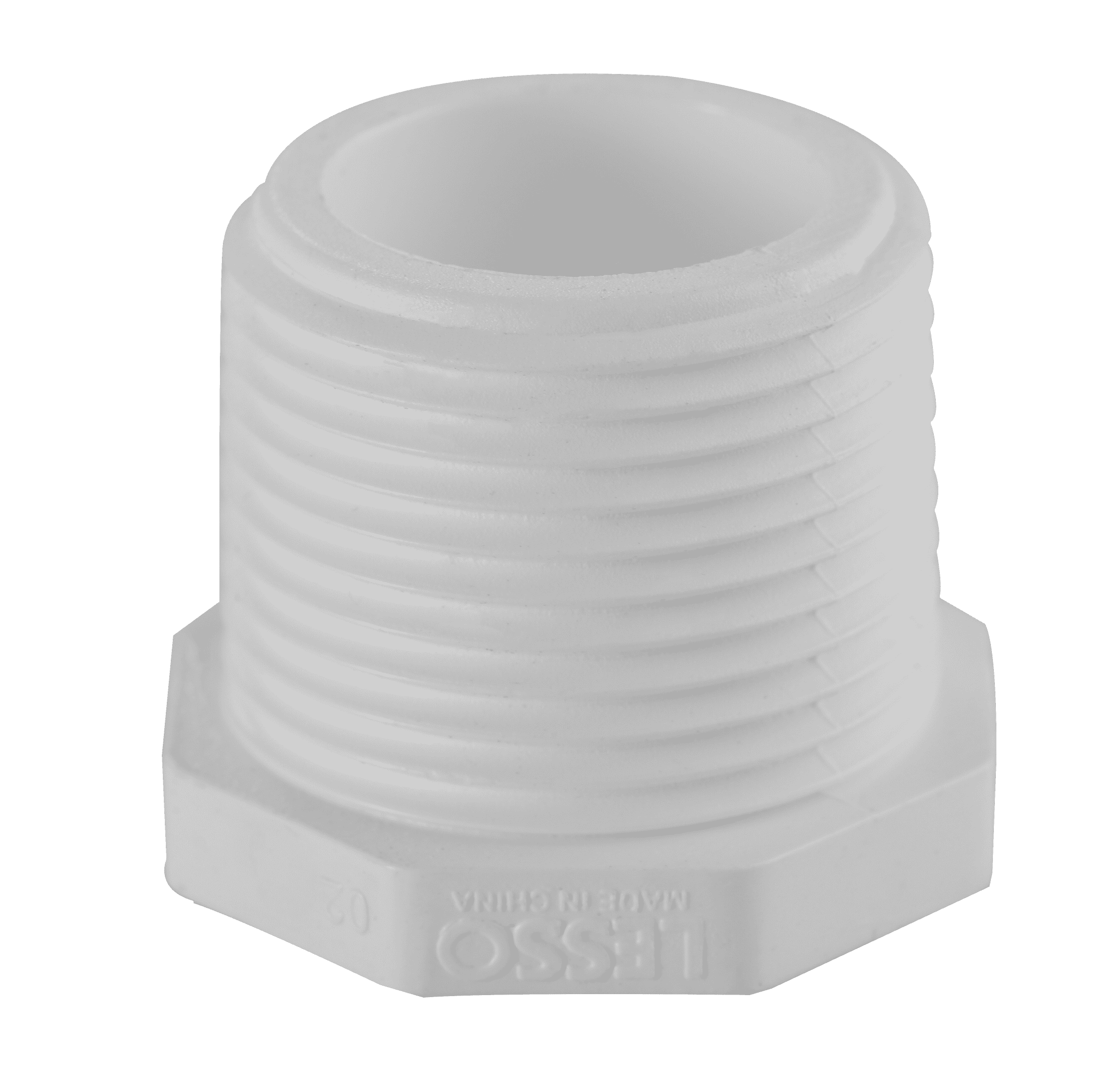 Lesso PVC Pipe Fitting Plug Schedule 40 (White, 1-1/4 in MIPT, 5 Pack) baas0