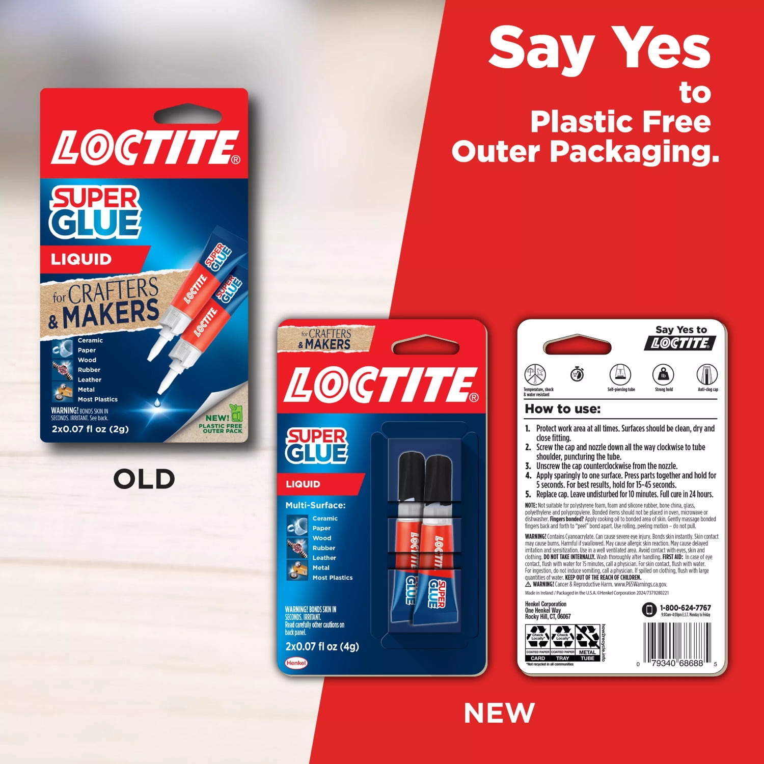 Loctite Super Glue Liquid Adhesive, Fast-Acting High-Strength Bond for Crafts and Repairs (Clear, 0.14 oz Total) wsjhu
