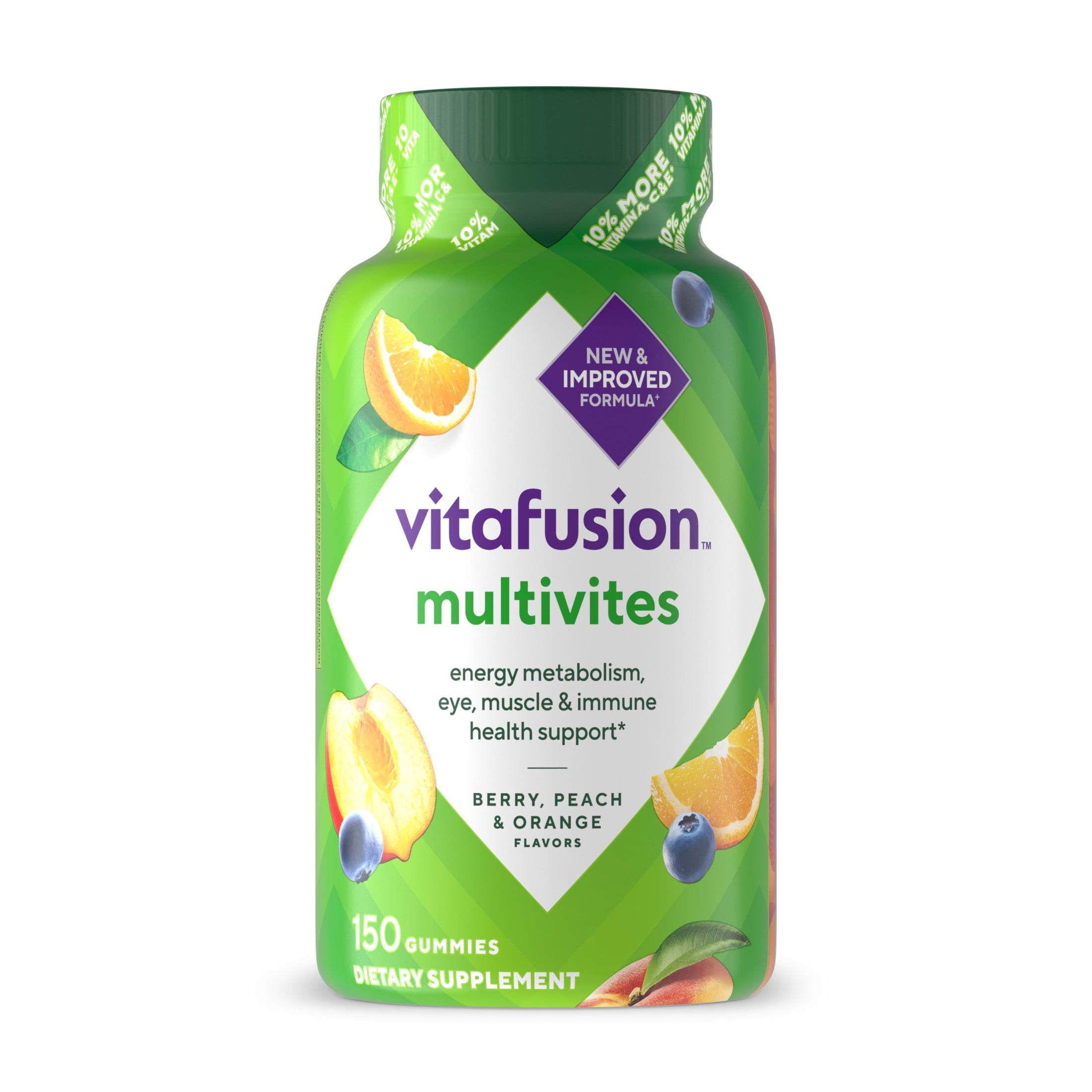 vitafusion MultiVites Gummy Multivitamins for Adults, Daily Nutritional Support (Assorted Fruit, 150 Count) jelqy