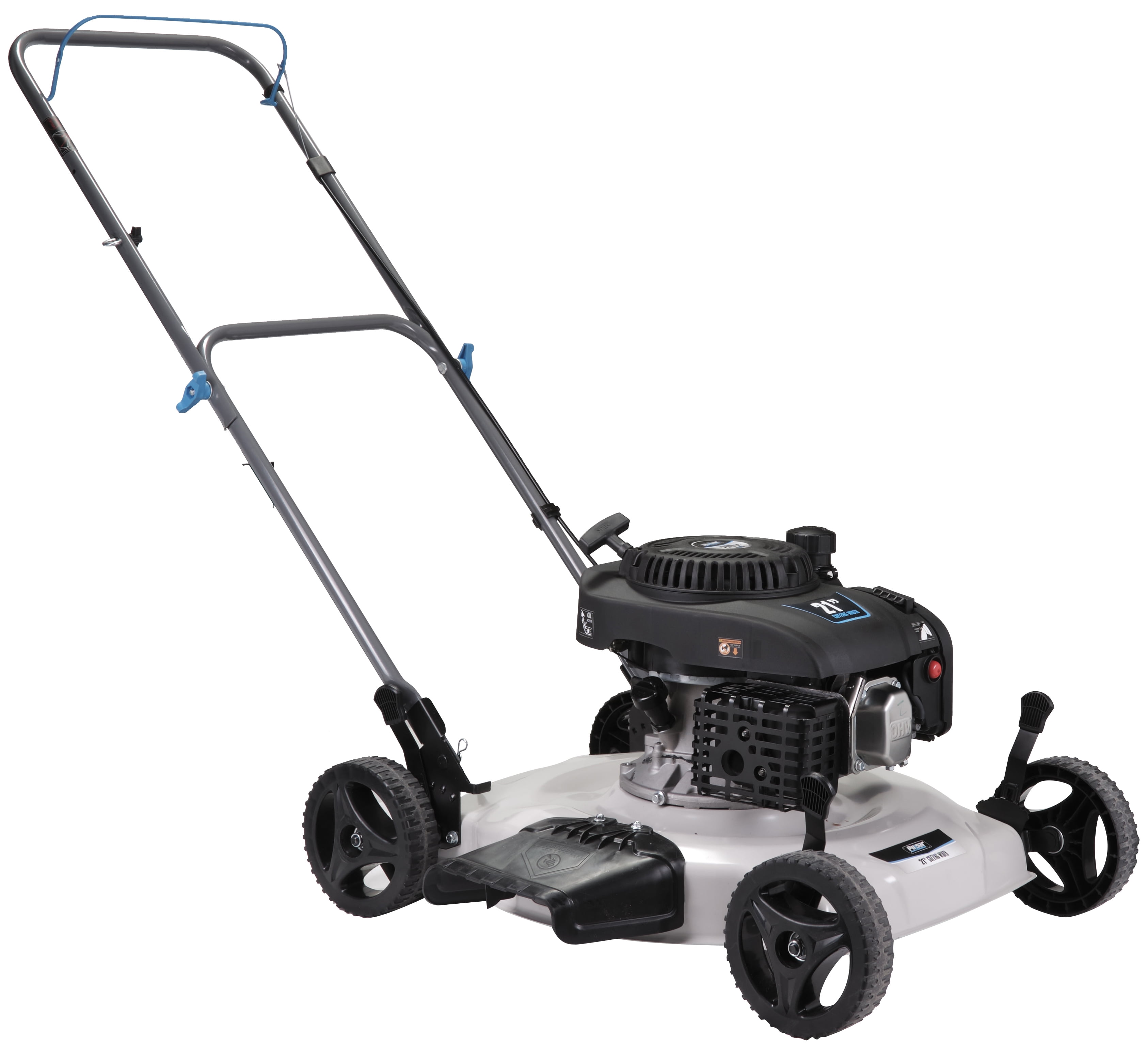 Pulsar 21 in Gas Push Lawn Mower with 200cc OHV Engine and Side Discharge (White, 21 in) nxful