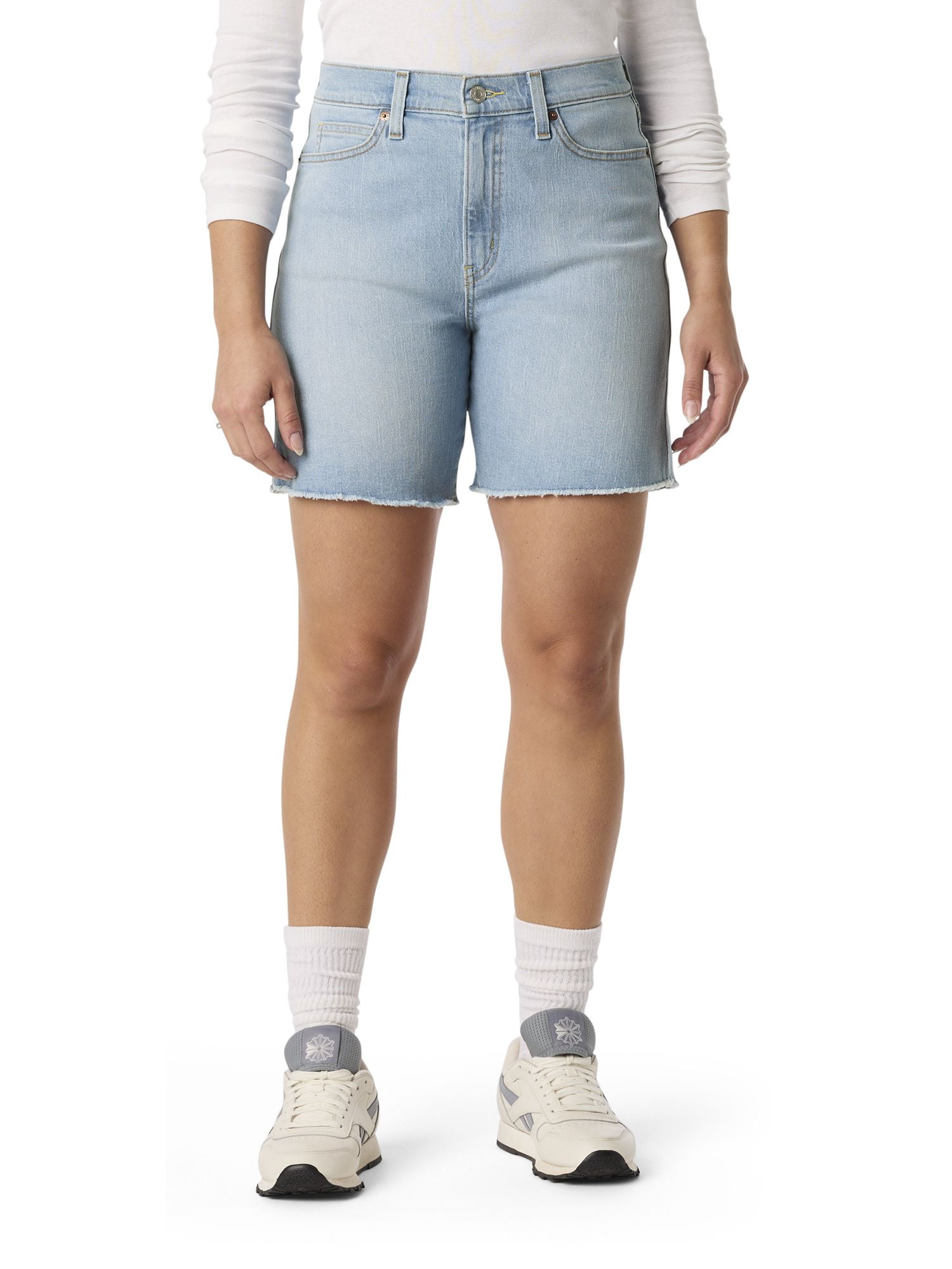 Levi Strauss Signature Women's Vintage Relaxed Mid Thigh Shorts (Blue, 2-18) t51b7