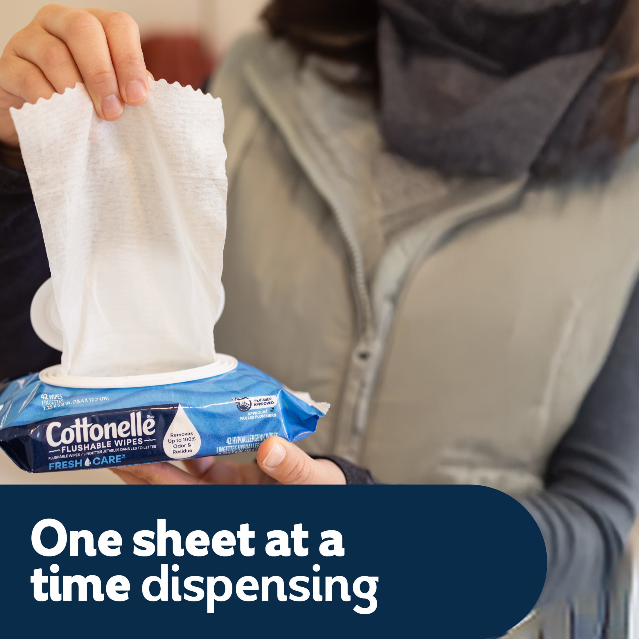 Cottonelle Fresh Care Flushable Wet Wipes (White, 420 Count) awera