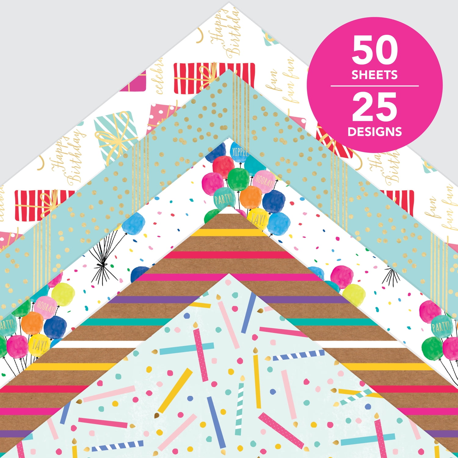 Roobee by Mara Mi Celebrations Decorative Cardstock Paper Pad (Multi-color, 8.5 in x 11 in, 50 Sheets) idngf
