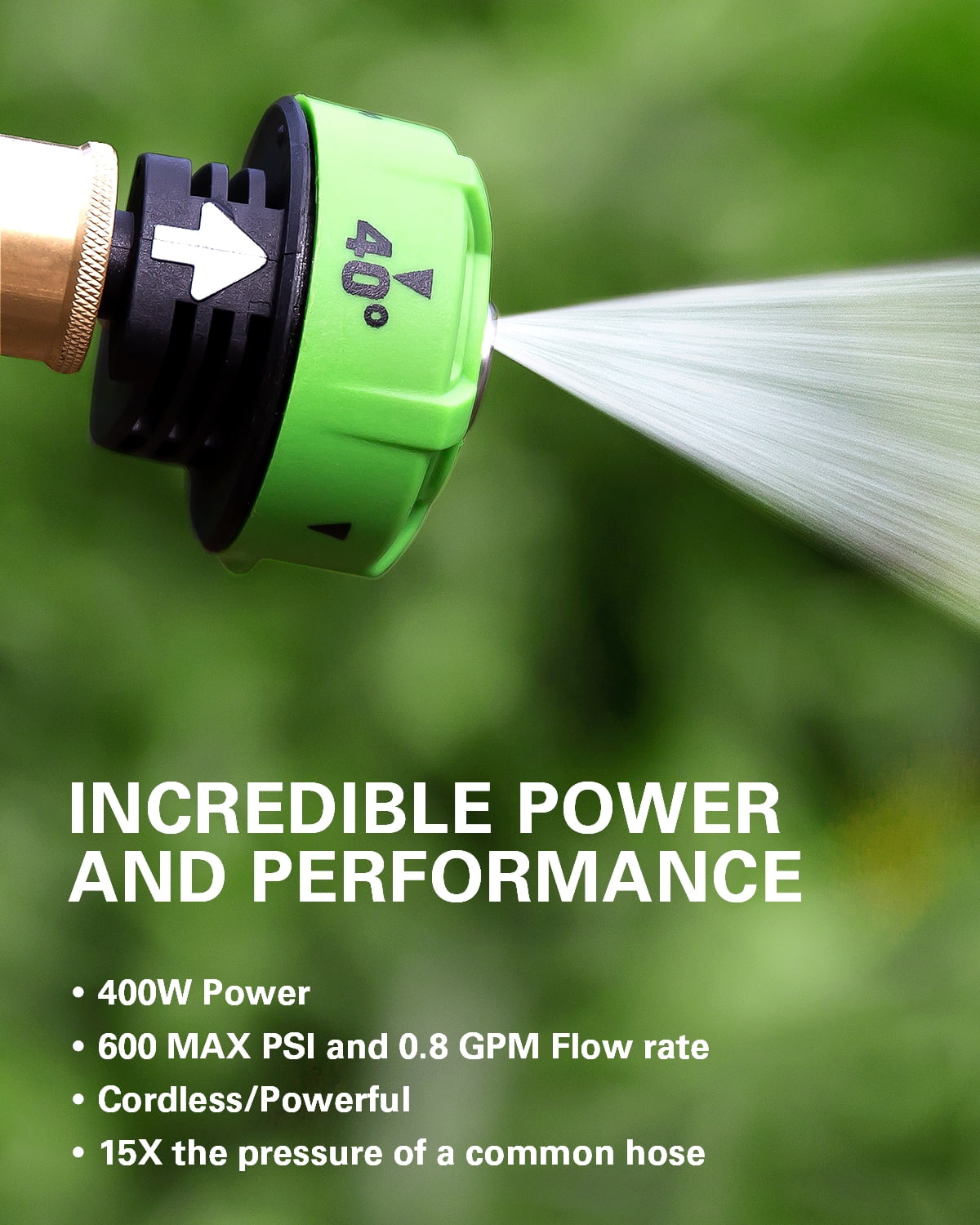 Greenworks 24V 600-PSI Cordless Power Cleaner with 4.0 Ah USB Battery and Charger (13 fl oz) i0mde