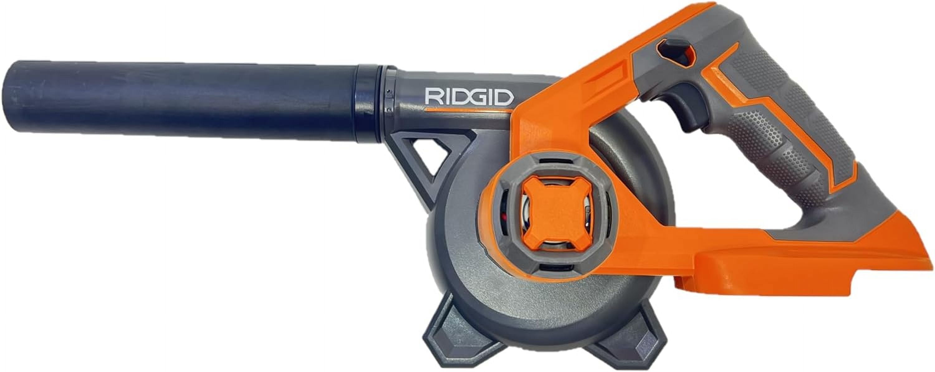 RIDGID 18V Compact Jobsite Blower, High-Velocity Handheld Air Blower for Workshop Cleaning (110 CFM) 49nfp