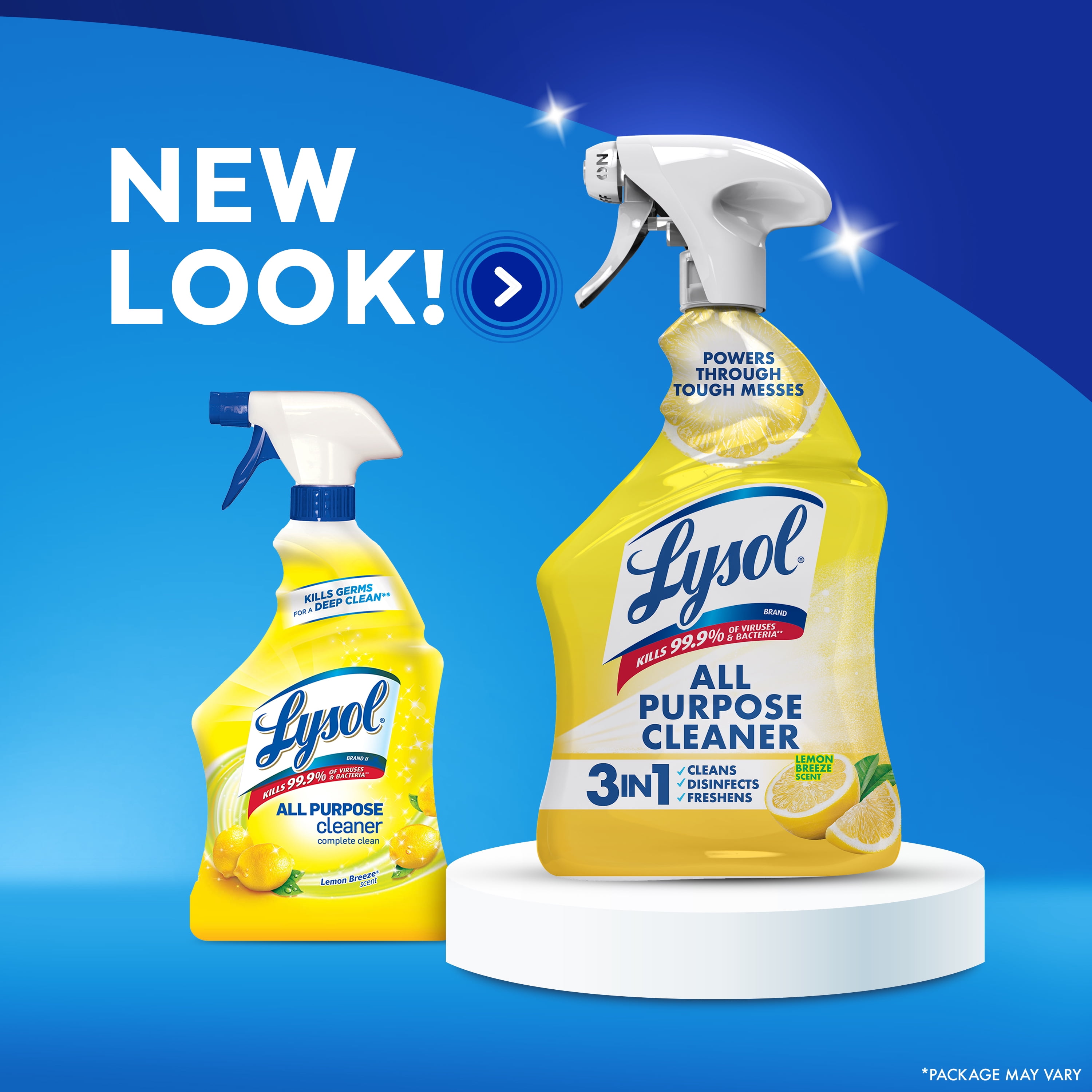 Lysol All-Purpose Cleaner Sanitizing and Disinfecting Spray Lemon Breeze Scent (12 Pack, 32 oz) kggph