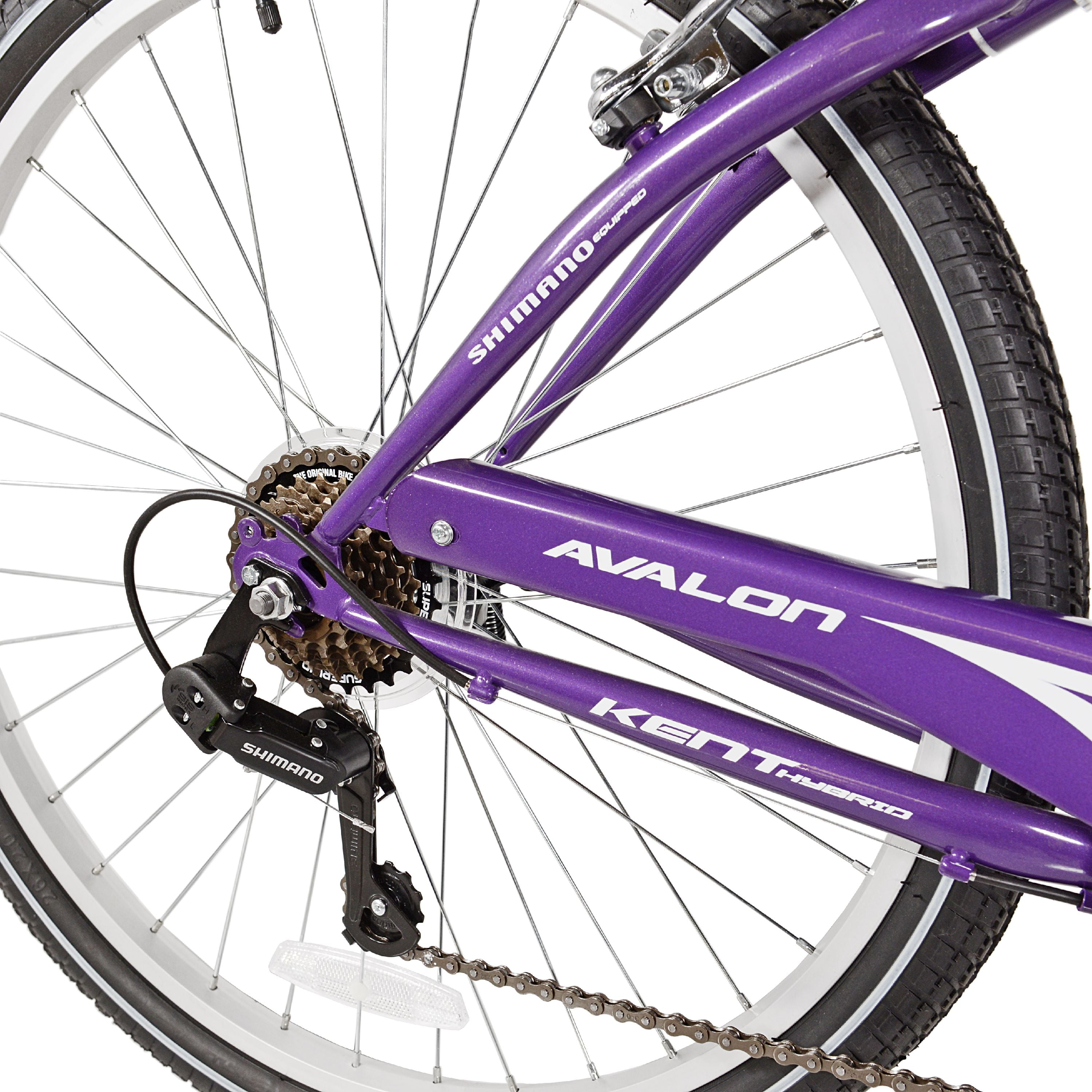 Kent Bicycles Avalon Comfort Hybrid Bike, Full Suspension, Adjustable Seat, (Purple, 26 in) oizzo