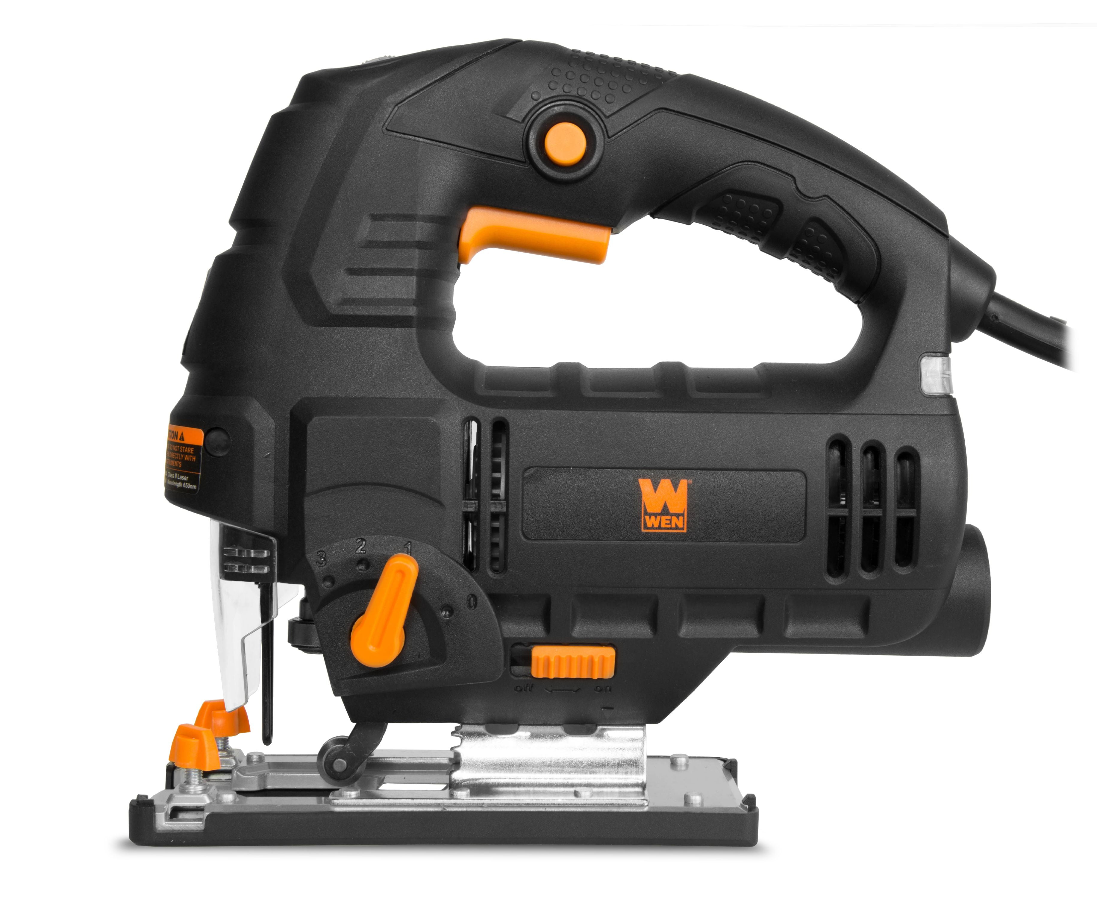 WEN 6.6-Amp Variable Speed Orbital Jig Saw with Laser and LED Light (Black, 1 Unit) 2qfk0