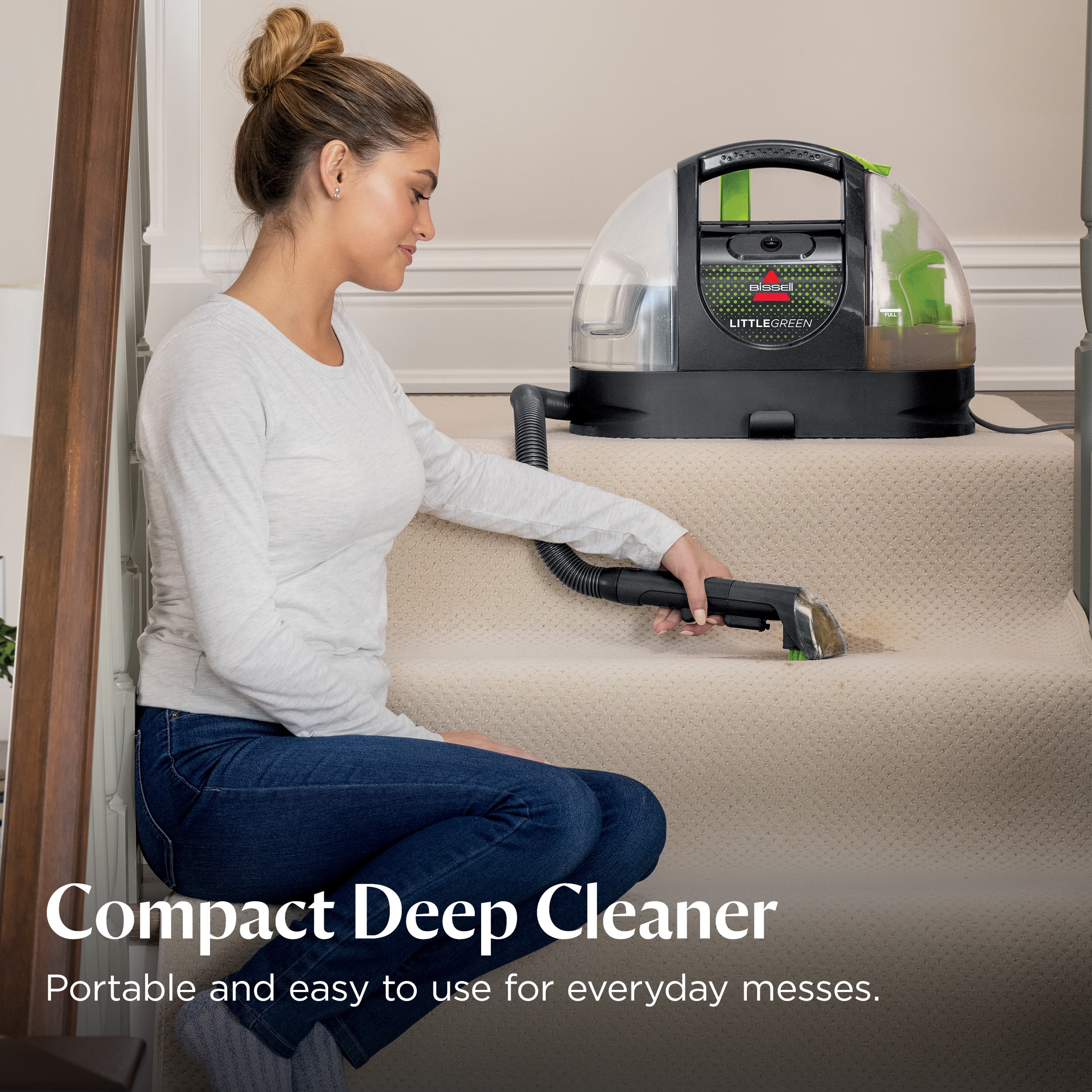 BISSELL Little Green Portable Deep Cleaner for Carpet, Upholstery, and Auto (Green, 48 fl oz Tank) i2xj1