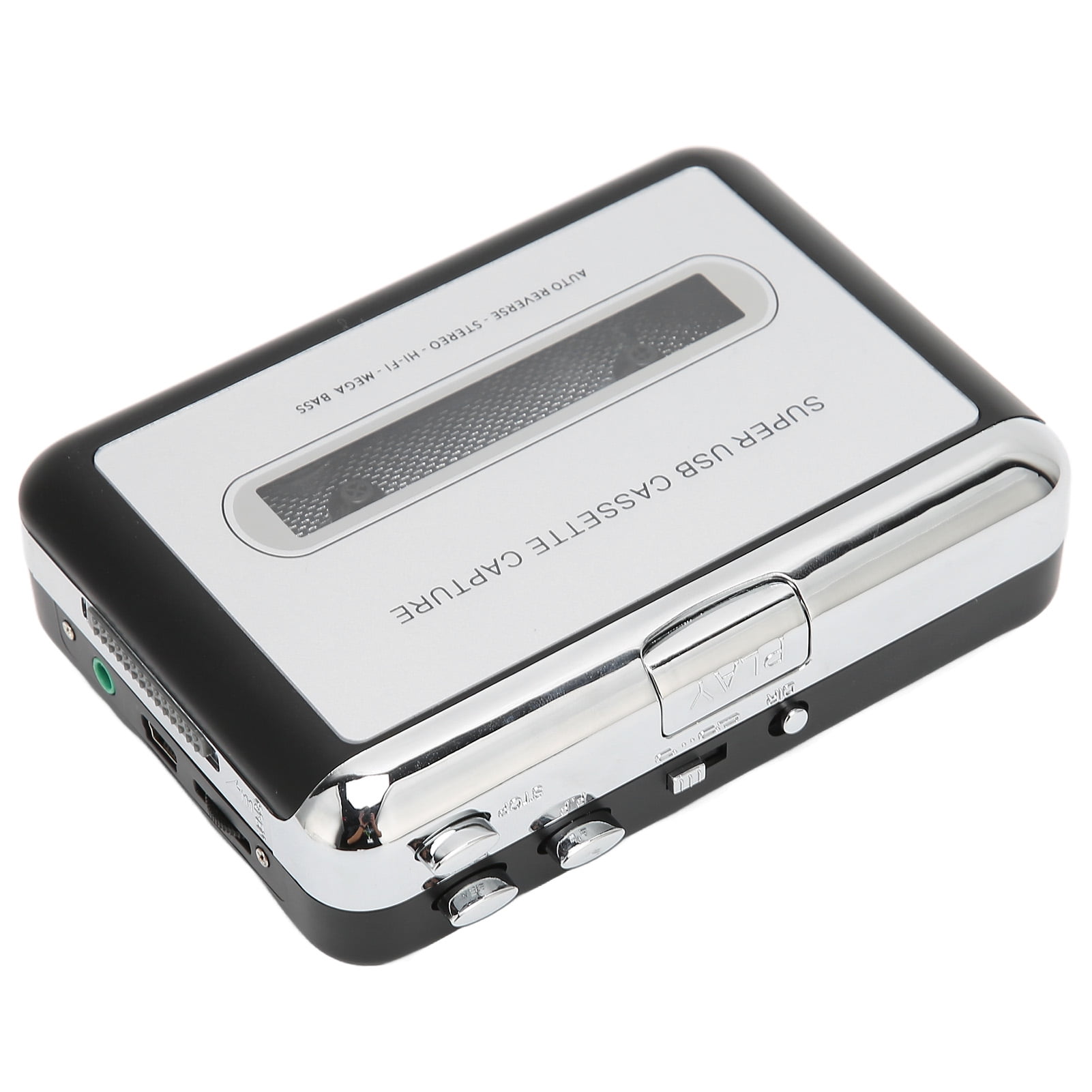 Eotvia USB Cassette Tape Player, Portable Audio Converter for Laptops (Black, 4.5 in x 3.5 in x 1.2 in) 801ch