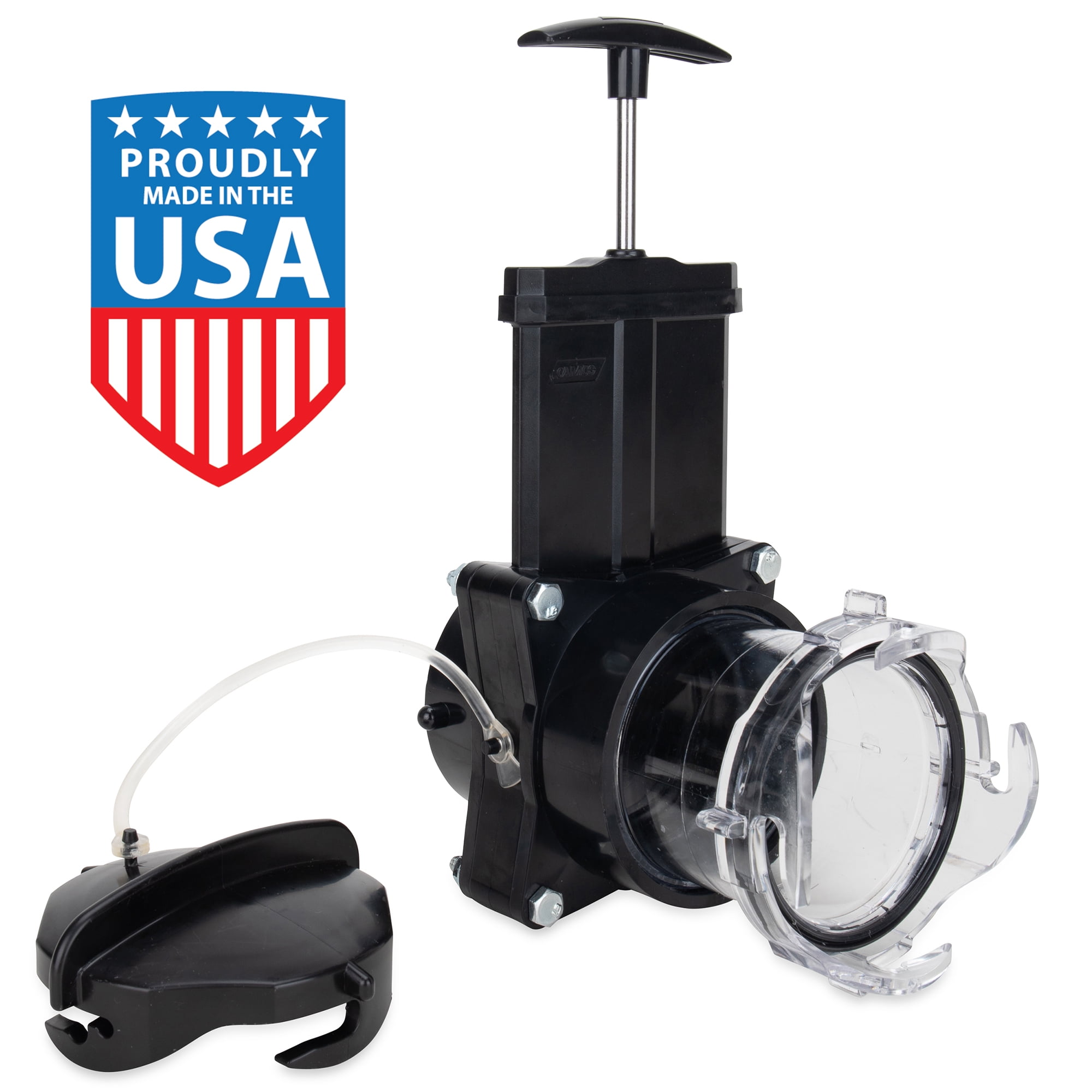Camco RV Gate Valve with 3.5 in Clear Adapter for Sewer Systems (Clear, 3.5 in) db9p6