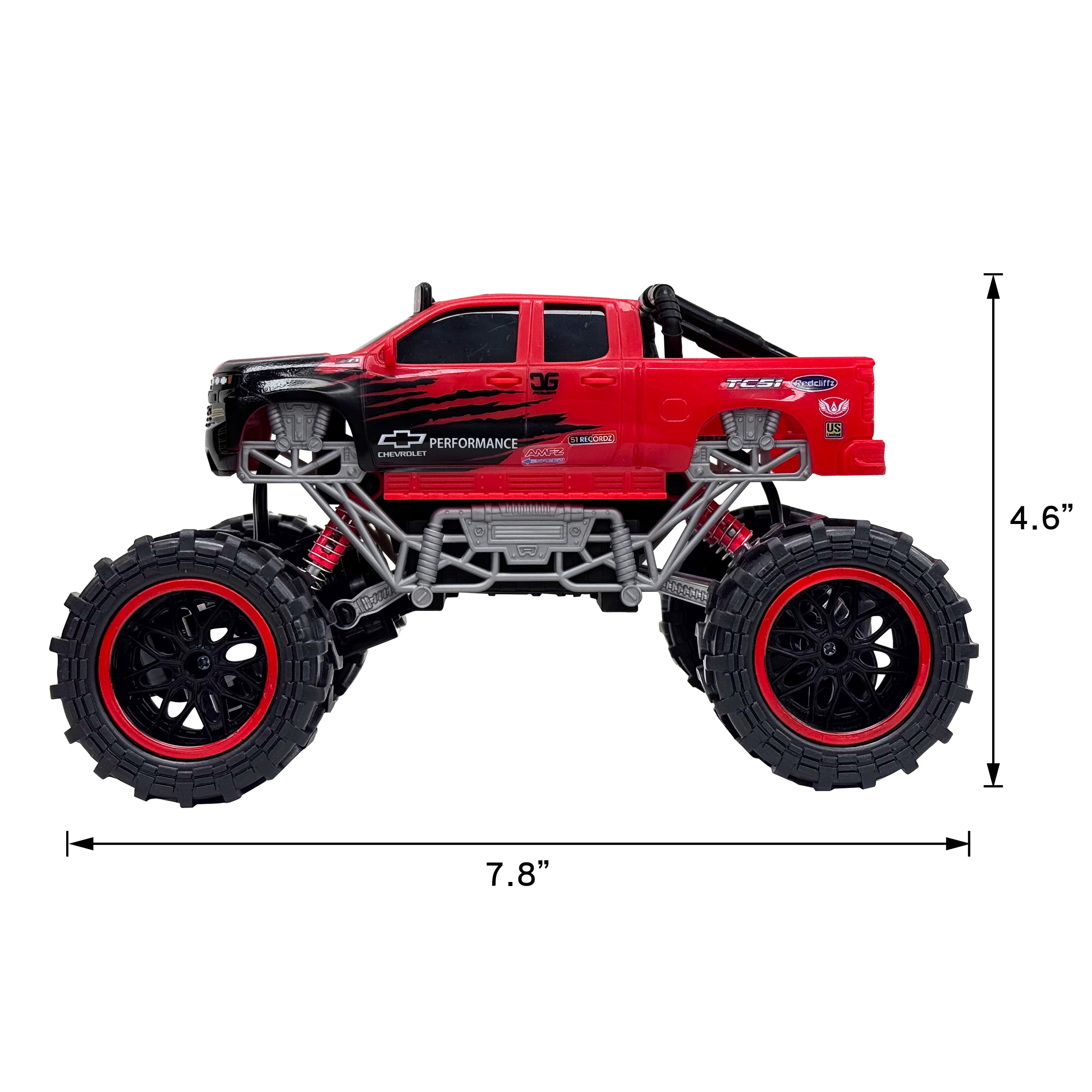 Adventure Force Silverado 4x4 Radio Control Truck (Red, 1:24 Scale) j4hq5