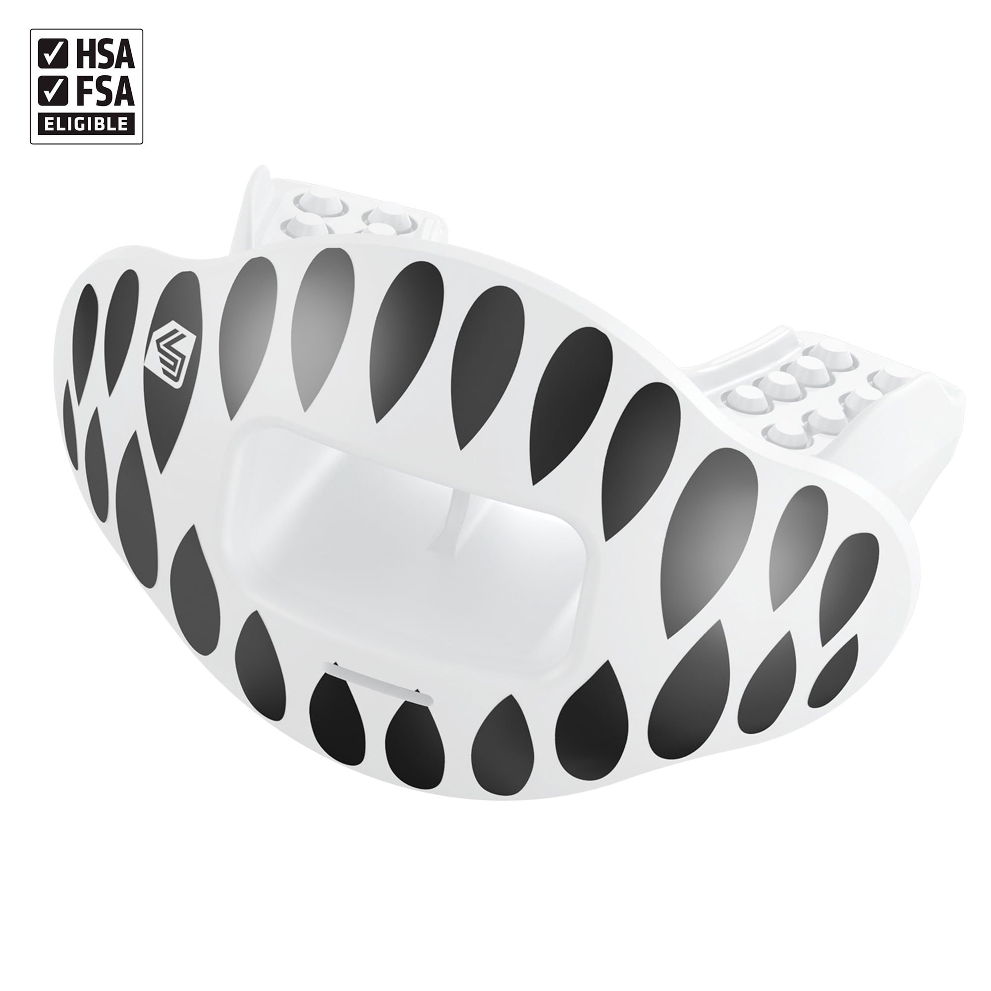 Shock Doctor Max Air Flow Lip Guard and Mouth Guard Set (White Fang, 2-Pack) tukdr
