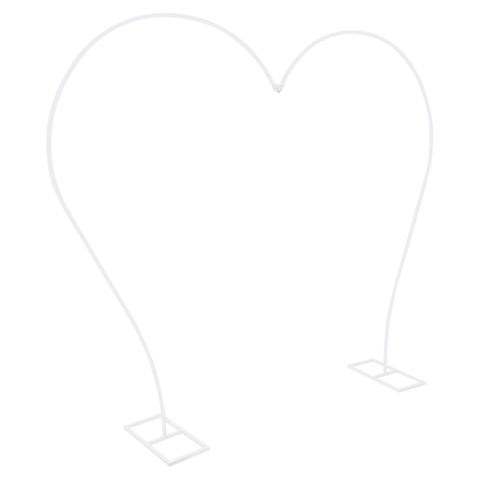 Generic Heart-Shaped Arch Stand, Metal Wedding Backdrop Frame for Balloon and Flower Decorations (White, 8.7 ft x 7.7 ft) ary3h
