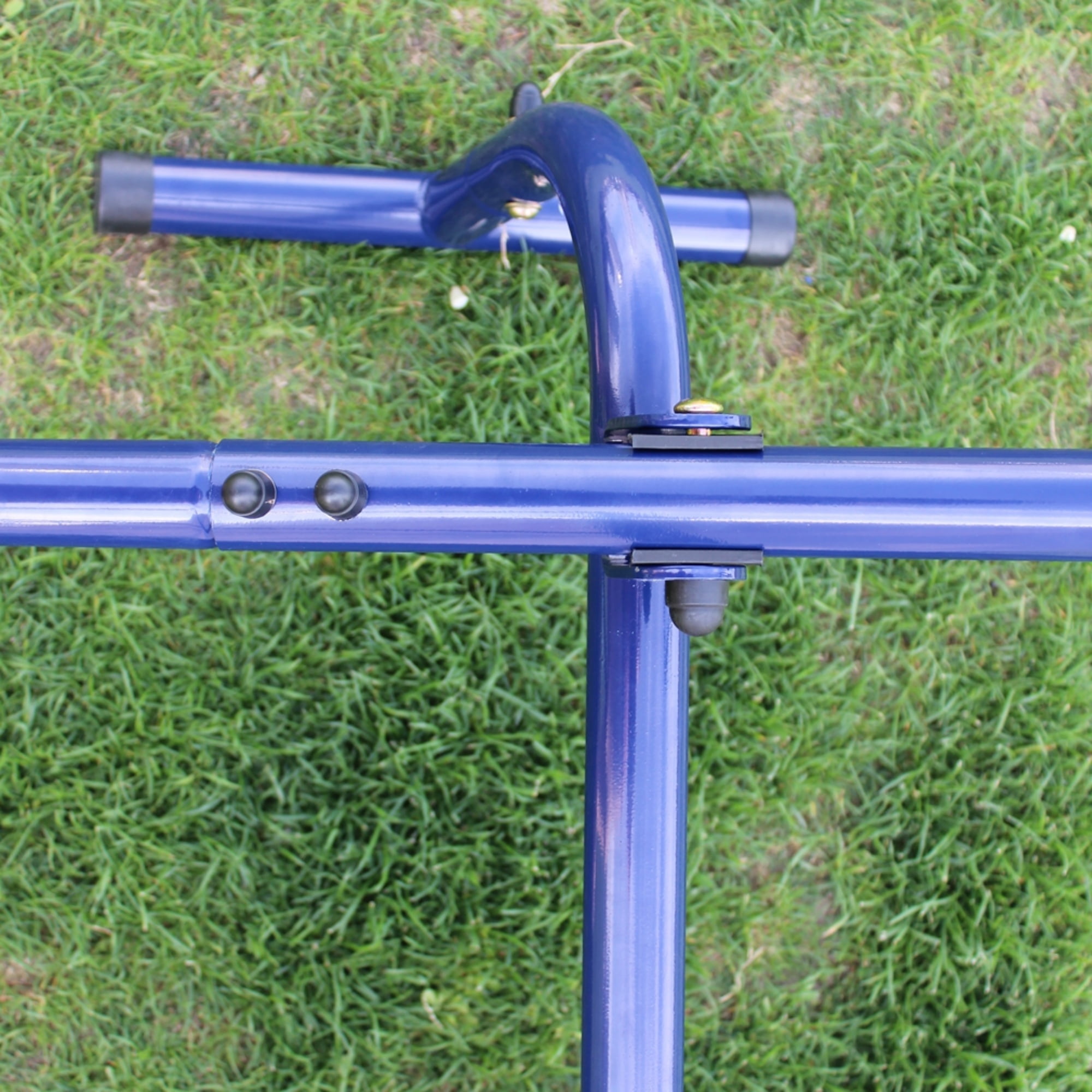 SHINPT 5-in-1 Kids Outdoor Swing Set, Backyard Playground with Slide and 4 Swings (Blue) 23q0v