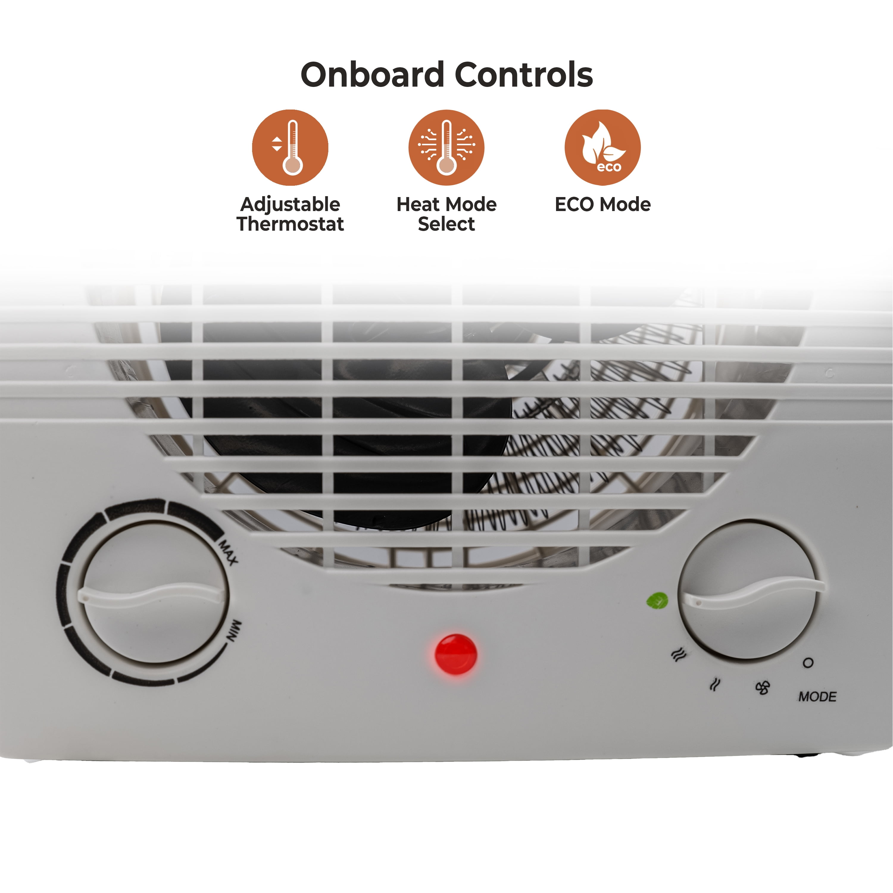 Comfort Zone Portable Electric Space Heater with Adjustable Thermostat (White, 150 sq ft) 3dexo