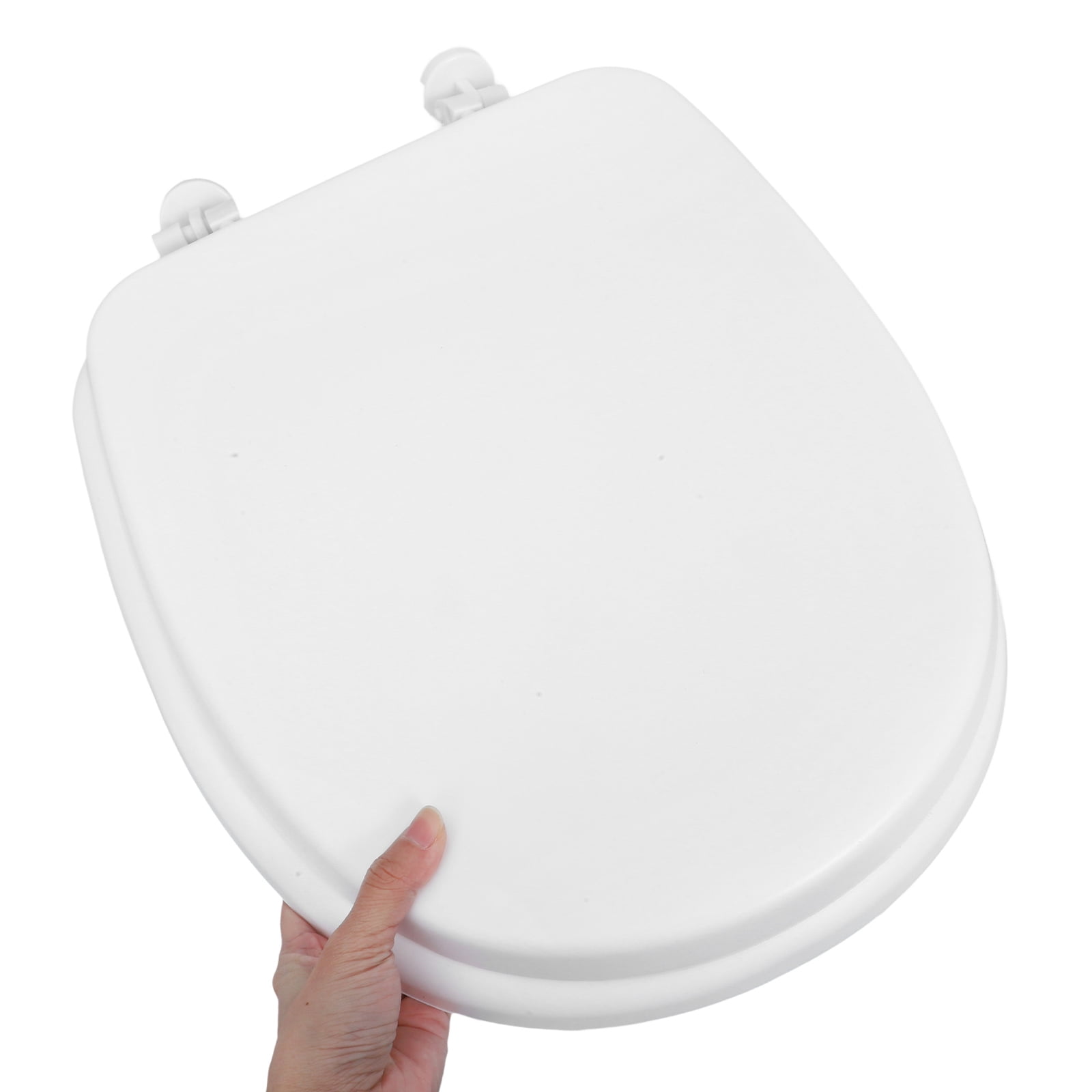 CRAFTHROU Padded Toilet Seat Cushion for Bathrooms and RVs, Enhanced Support, Elongated (White, 15.6x12.4x1 in) k2a77