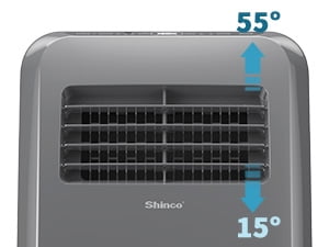 Shinco 8,000 BTU Portable Air Conditioner, Dehumidifier, and Fan for Rooms Up to 350 sq. ft. (Grey, 1 Unit) vsaw4
