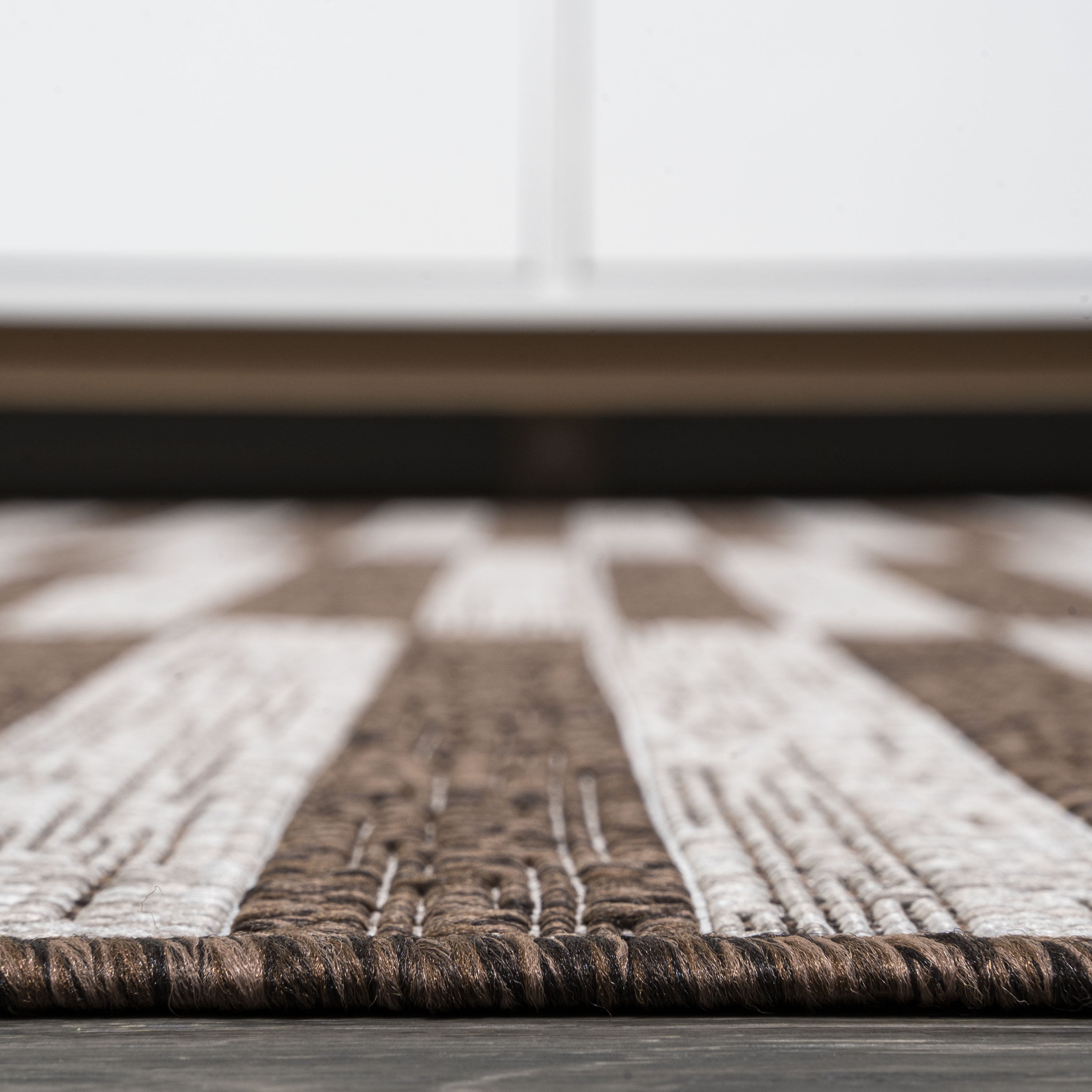 JONATHAN Y Santa Monica Area Rug, Mid-Century Modern Tribal Stripe Pattern (Brown/Beige, 3 ft x 5 ft) y1bg2