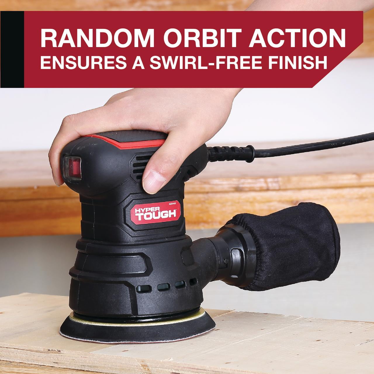 Hyper Tough 2.5 Amp Corded 5 inch Orbital Sander with Dust Collection System and Sanding Sheets (5 in) hva7x