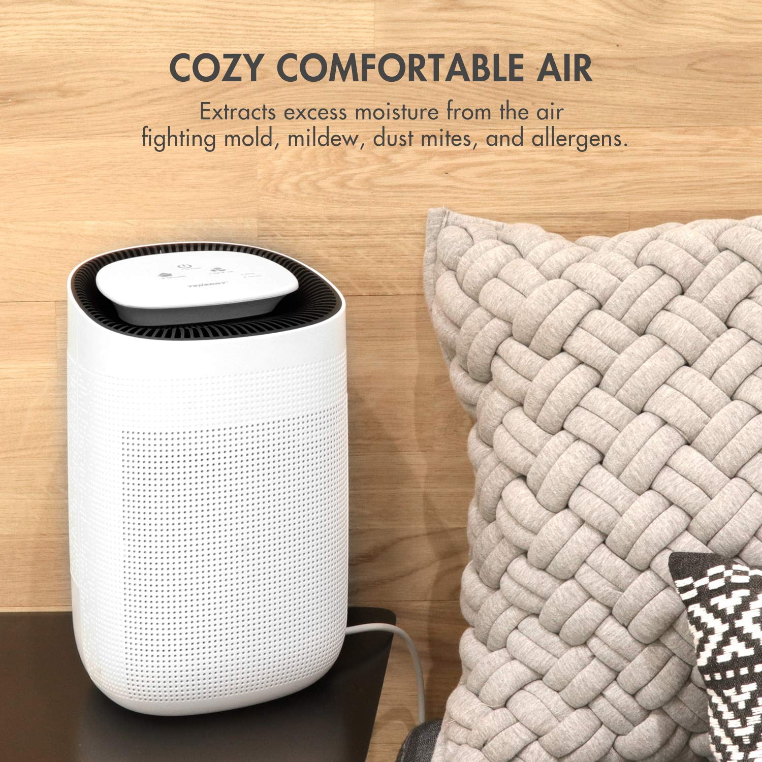 Tenergy Dehumidifier with HEPA Filter and Automatic Shutoff (White, 25.36 fl oz) 1ee3r