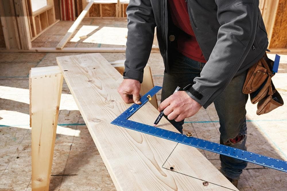 Milwaukee True Blue Laser Etched Framing Square (Blue, 16 in. x 24 in.) vwk7f
