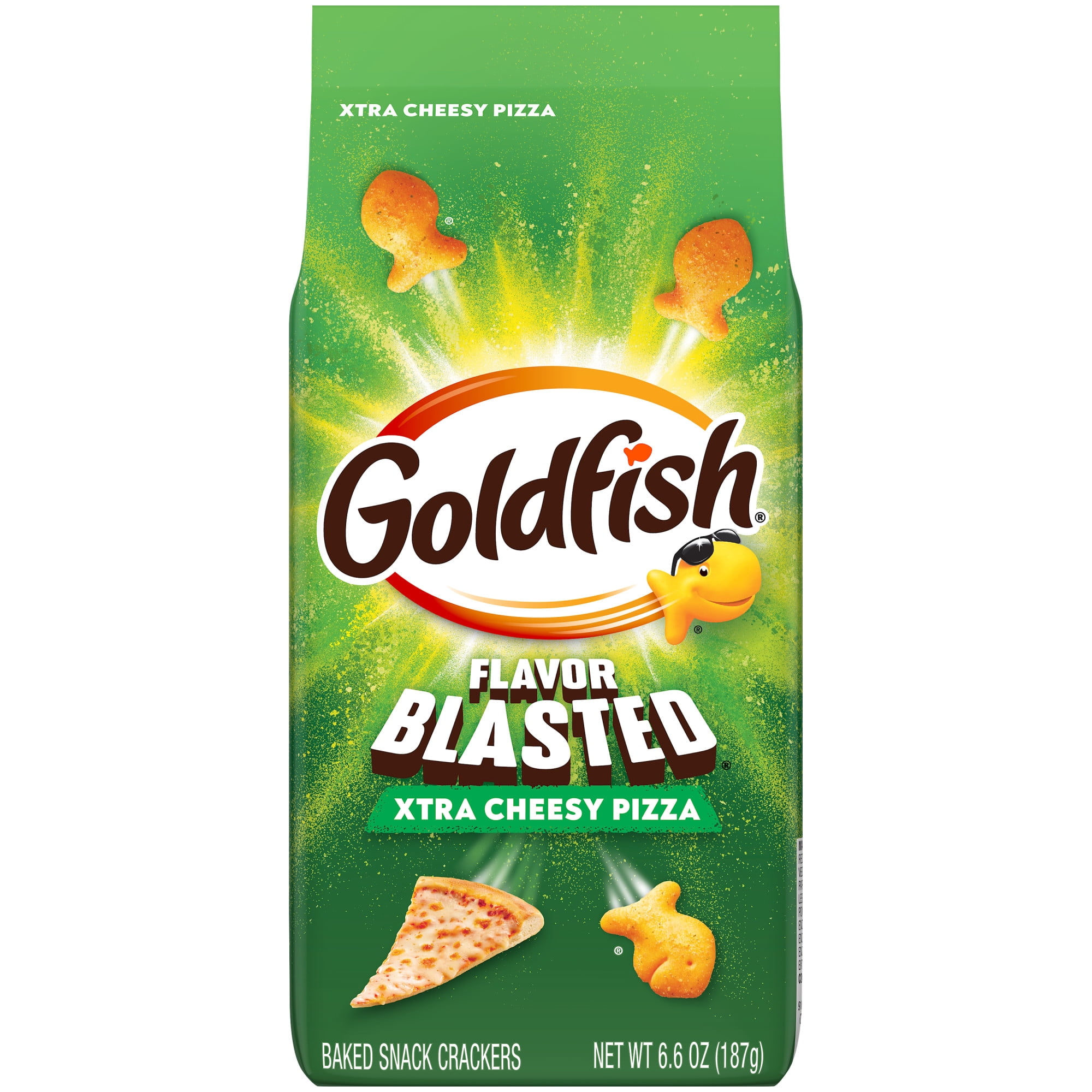 Goldfish Flavor Blasted Xtra Cheesy Pizza Crackers (6.6 oz) 46zcy